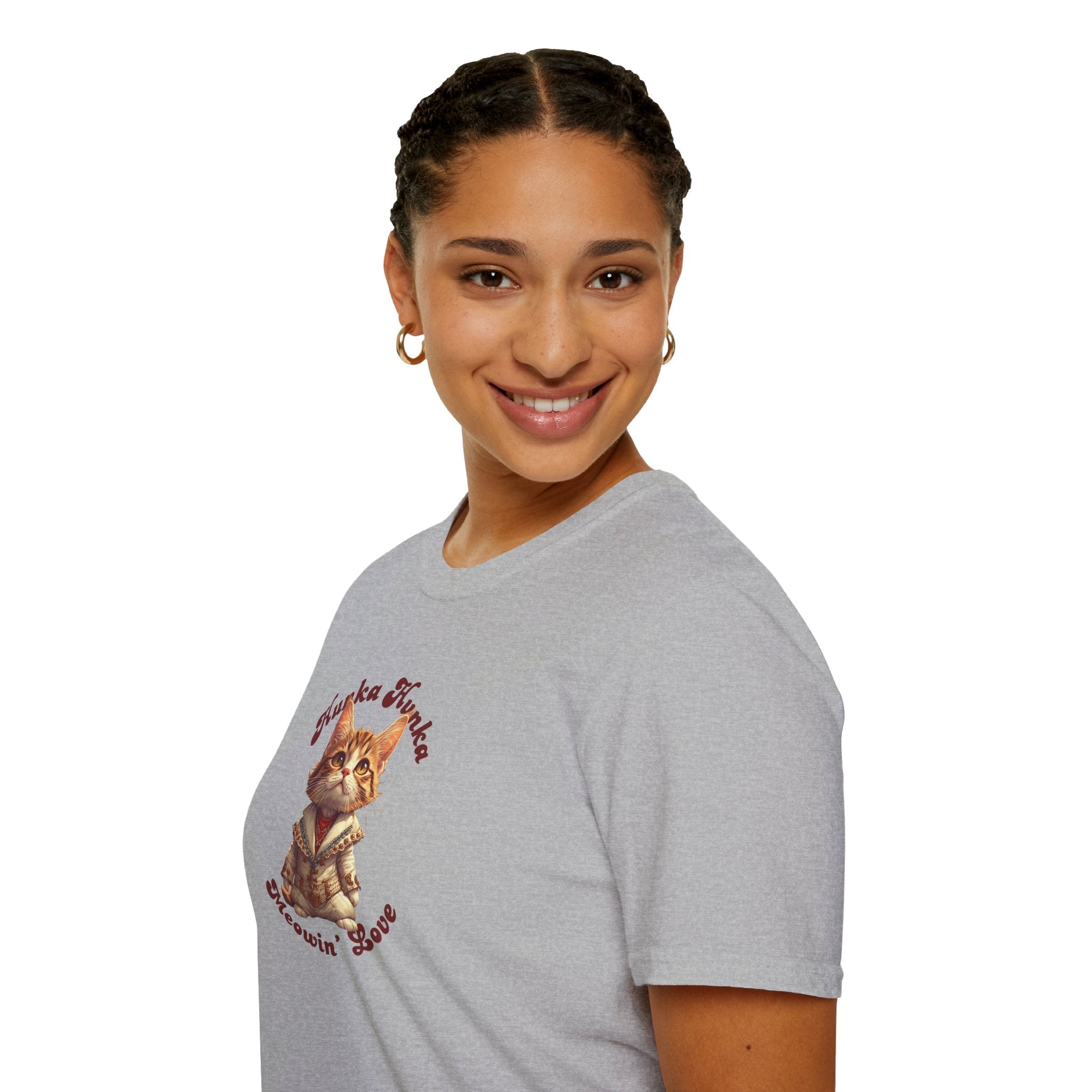 Hunka Hunka Meowin’ Love Graphic Unisex T-Shirt - Clothing, T-shirts - EpiAl's Shop