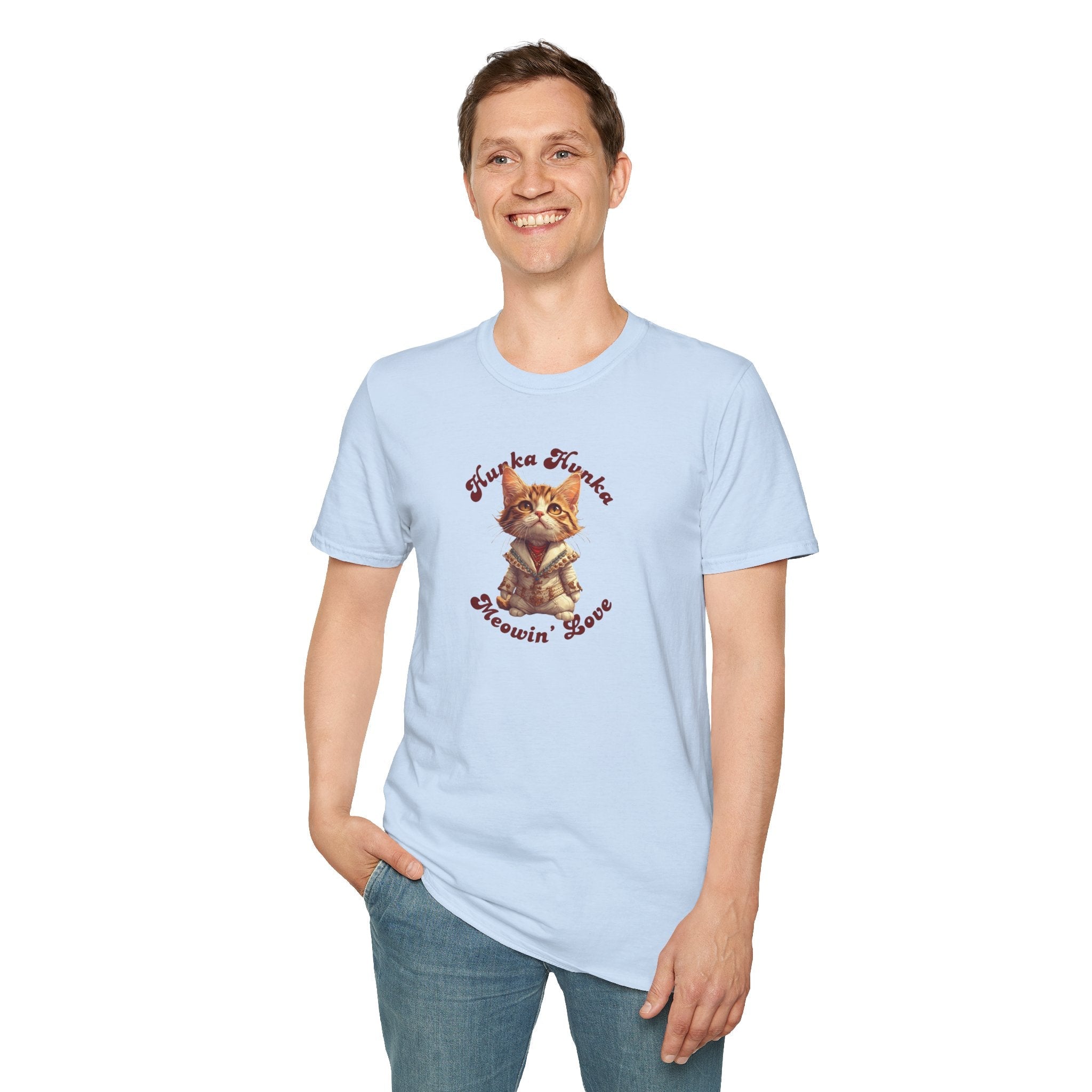 Hunka Hunka Meowin’ Love Graphic Unisex T-Shirt - Clothing, T-shirts - EpiAl's Shop