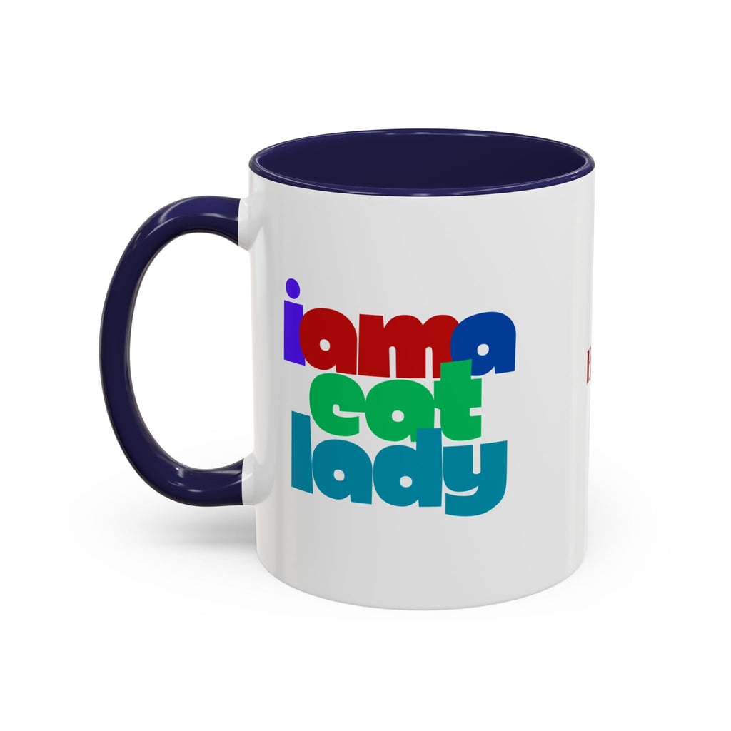 I Am a Cat Lady Accent Coffee Mug - Drinkware, Coffee Mugs - EpiAl's Shop