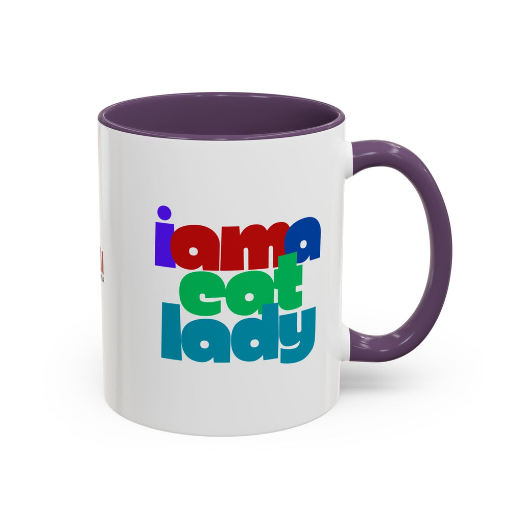 I Am a Cat Lady Accent Coffee Mug - Drinkware, Coffee Mugs - EpiAl's Shop