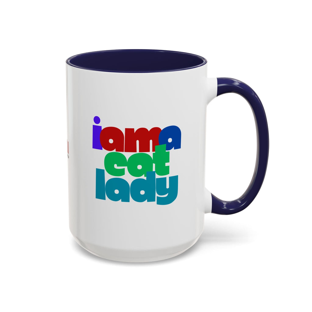 I Am a Cat Lady Accent Coffee Mug - Drinkware, Coffee Mugs - EpiAl's Shop