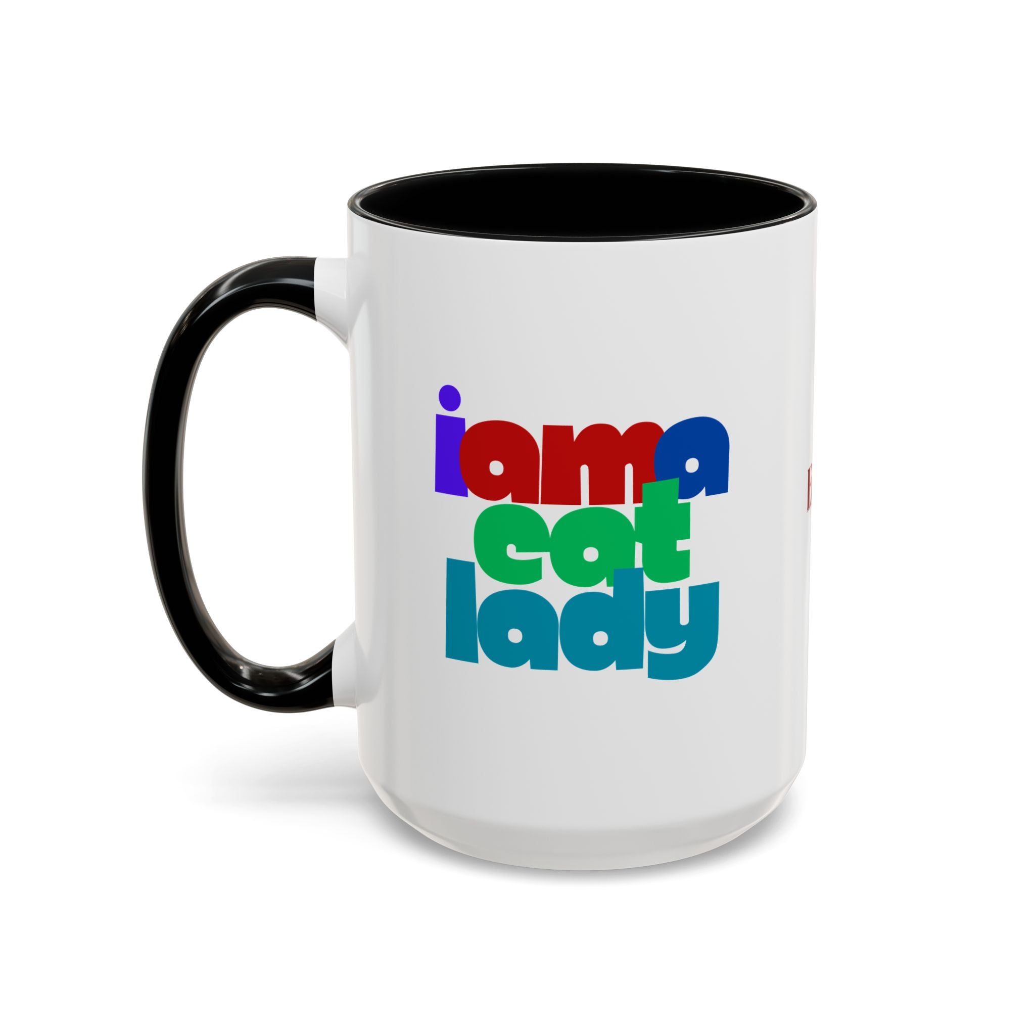 I Am a Cat Lady Accent Coffee Mug - Drinkware, Coffee Mugs - EpiAl's Shop