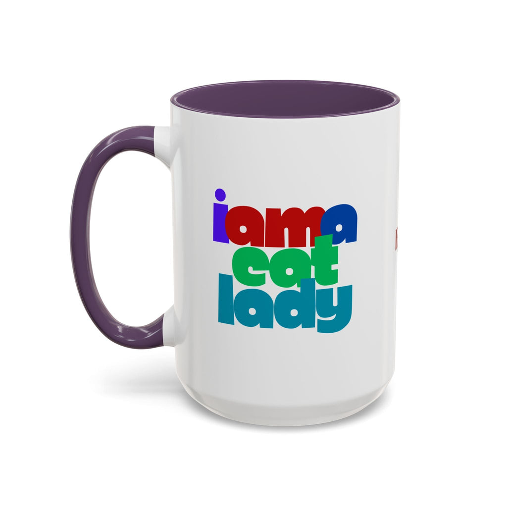 I Am a Cat Lady Accent Coffee Mug - Drinkware, Coffee Mugs - EpiAl's Shop