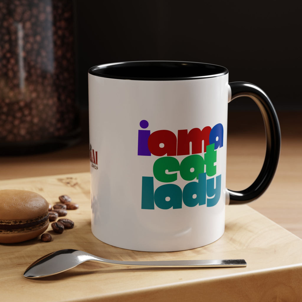 I Am a Cat Lady Accent Coffee Mug - Drinkware, Coffee Mugs - EpiAl's Shop