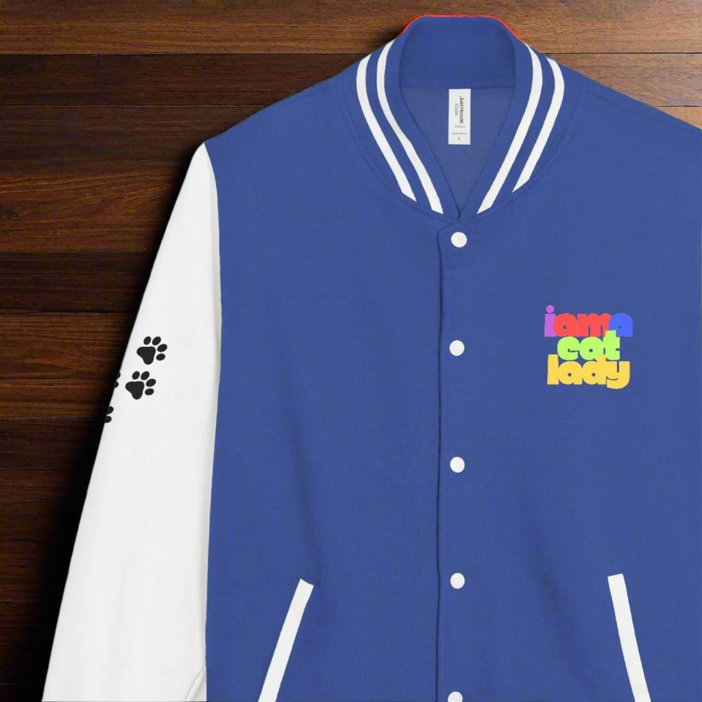 I Am A Cat Lady Colorful Letterman Jacket - Clothing, Coats & Jackets - EpiAl's Shop