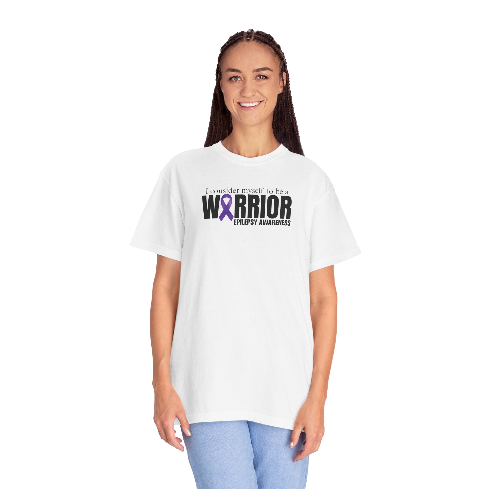 I Am a Warrior Epilepsy Awareness T-Shirt | Unisex Garment - Dyed Tee - Clothing, T-shirts - EpiAl's Shop