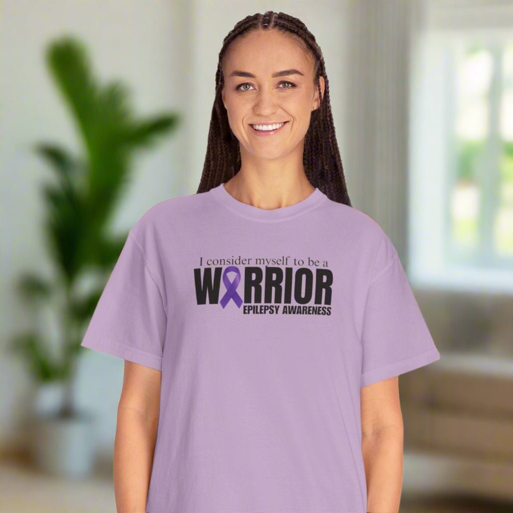 I Am a Warrior Epilepsy Awareness T-Shirt | Unisex Garment - Dyed Tee - Clothing, T-shirts - EpiAl's Shop