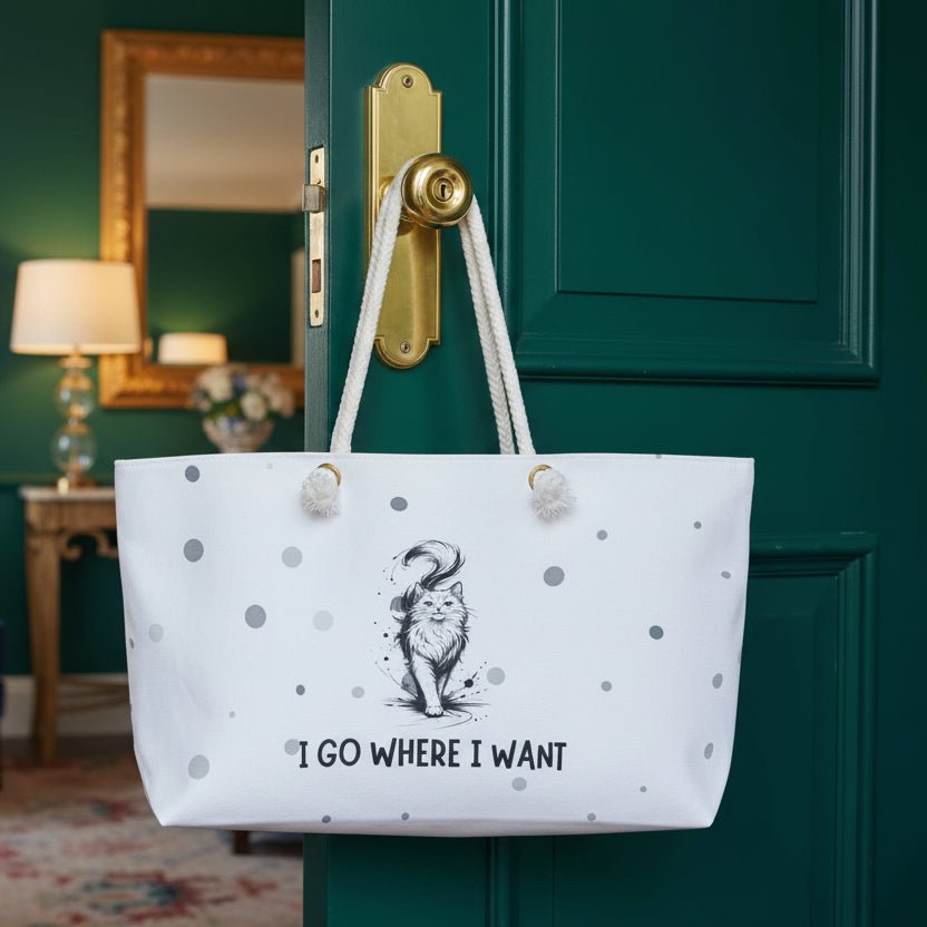 I Go Where I Want – Cat Weekender Bag - Bags, Weekender - EpiAl's Shop