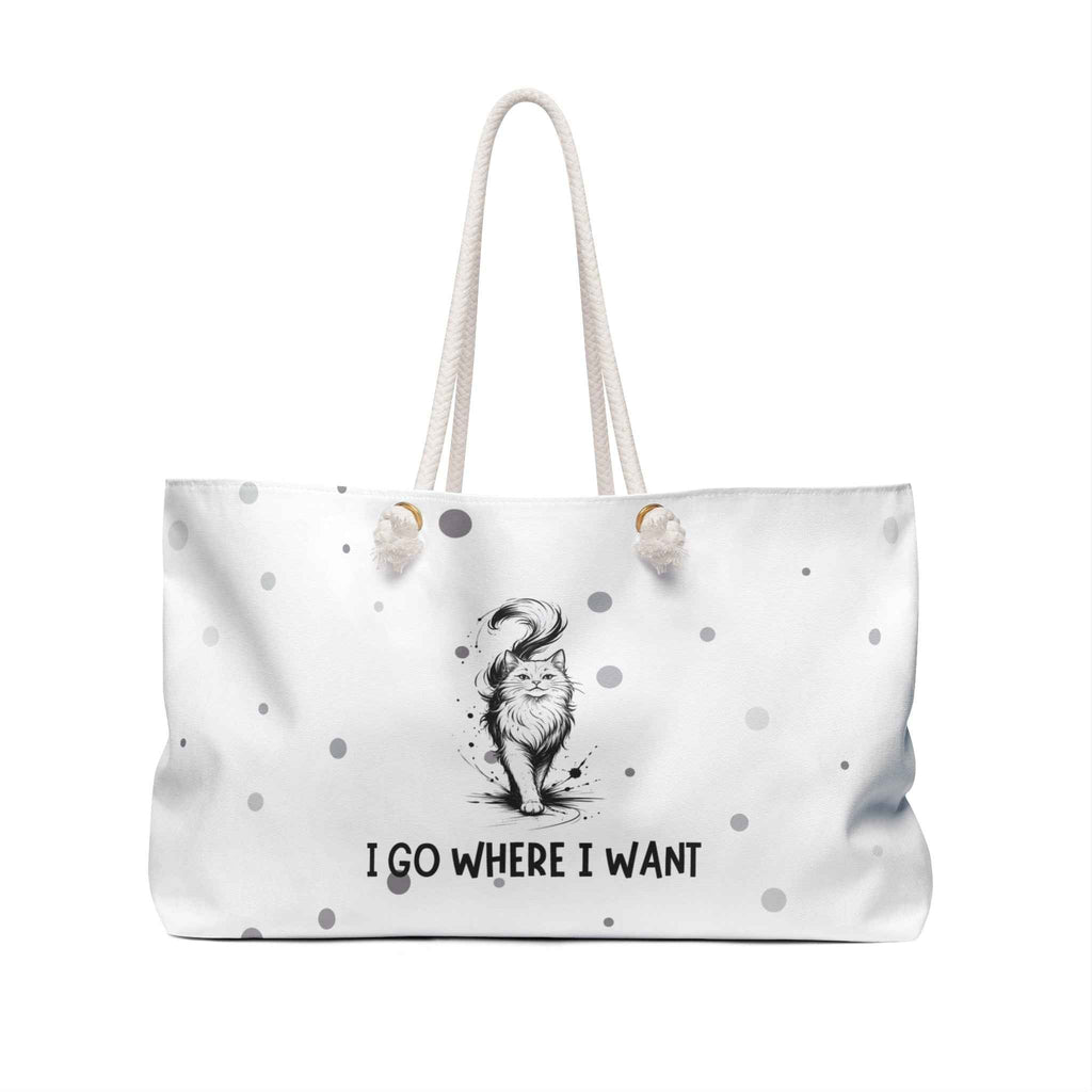 I Go Where I Want – Cat Weekender Bag - Bags, Weekender - EpiAl's Shop