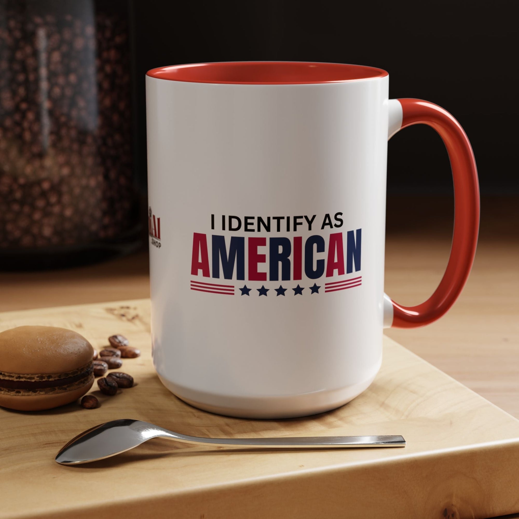 I Identify as American Accent Coffee Mug - 11 oz & 15 oz - Drinkware, Coffee Mugs - EpiAl's Shop