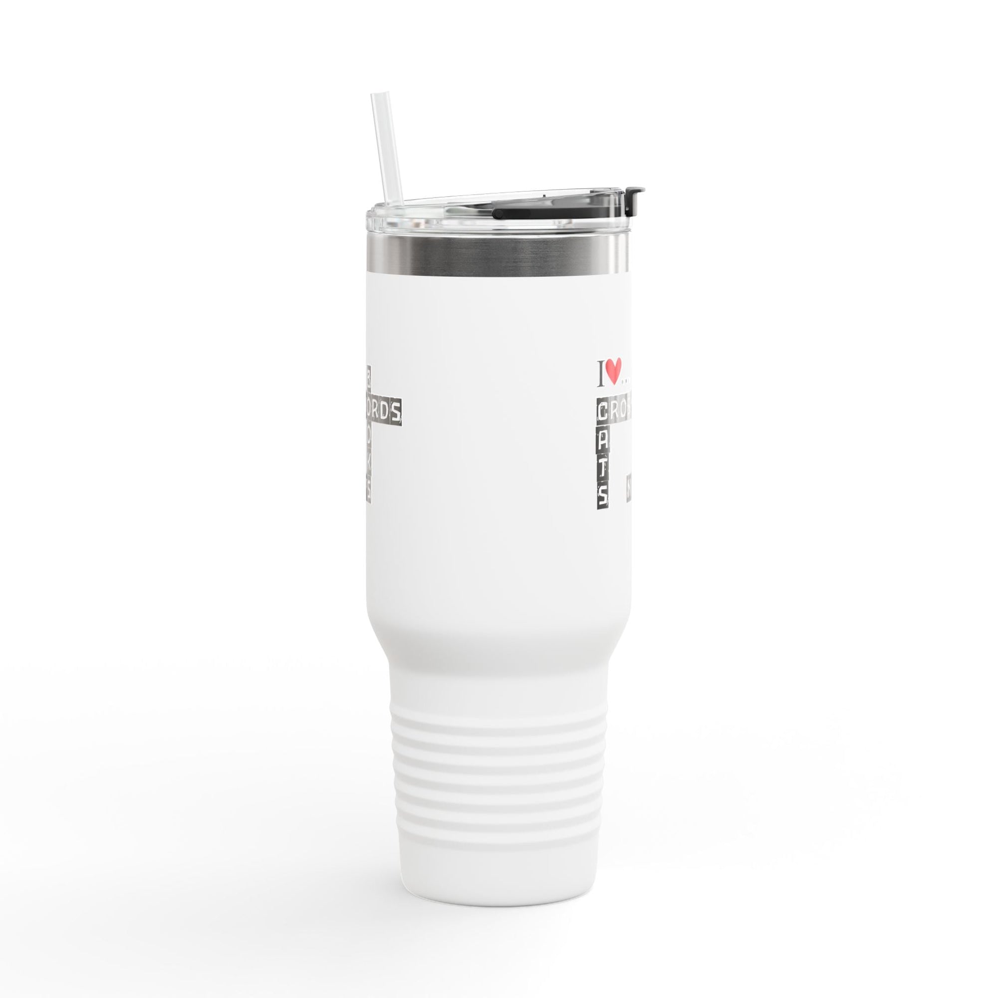 I Love Crosswords Insulated Travel Mug - 40oz Cat Lover Gift - Drinkware, Travel Mugs - EpiAl's Shop