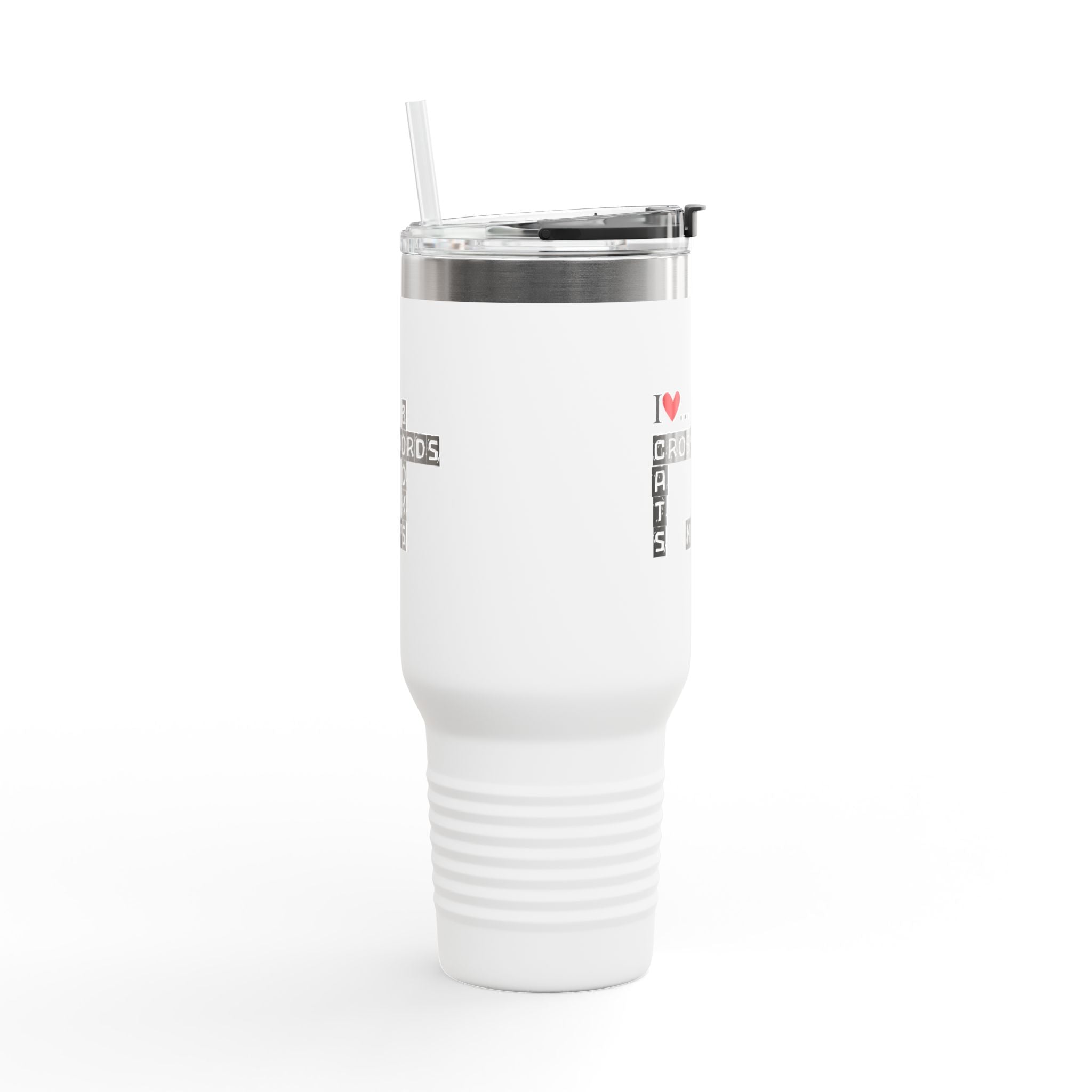 I Love Crosswords Insulated Travel Mug - 40oz Cat Lover Gift - Drinkware, Travel Mugs - EpiAl's Shop
