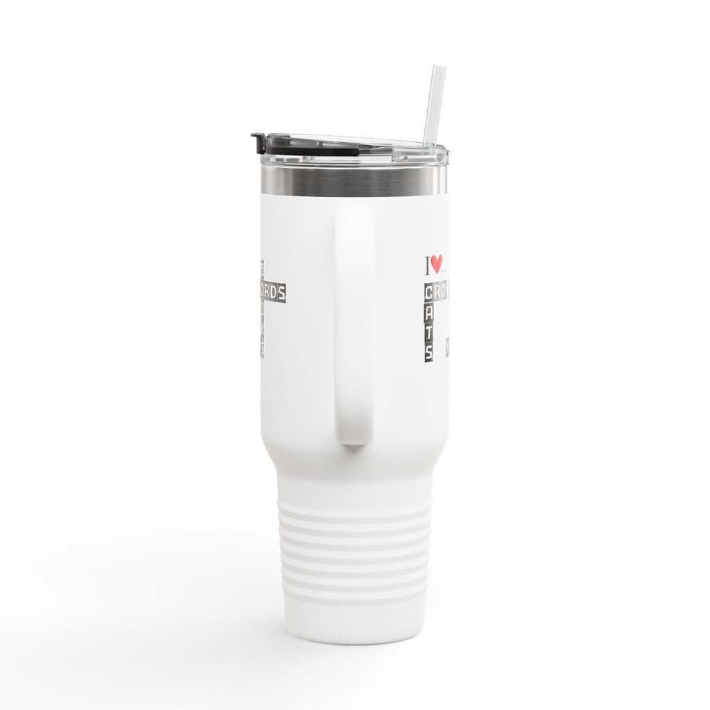 I Love Crosswords Insulated Travel Mug - 40oz Cat Lover Gift - Drinkware, Travel Mugs - EpiAl's Shop
