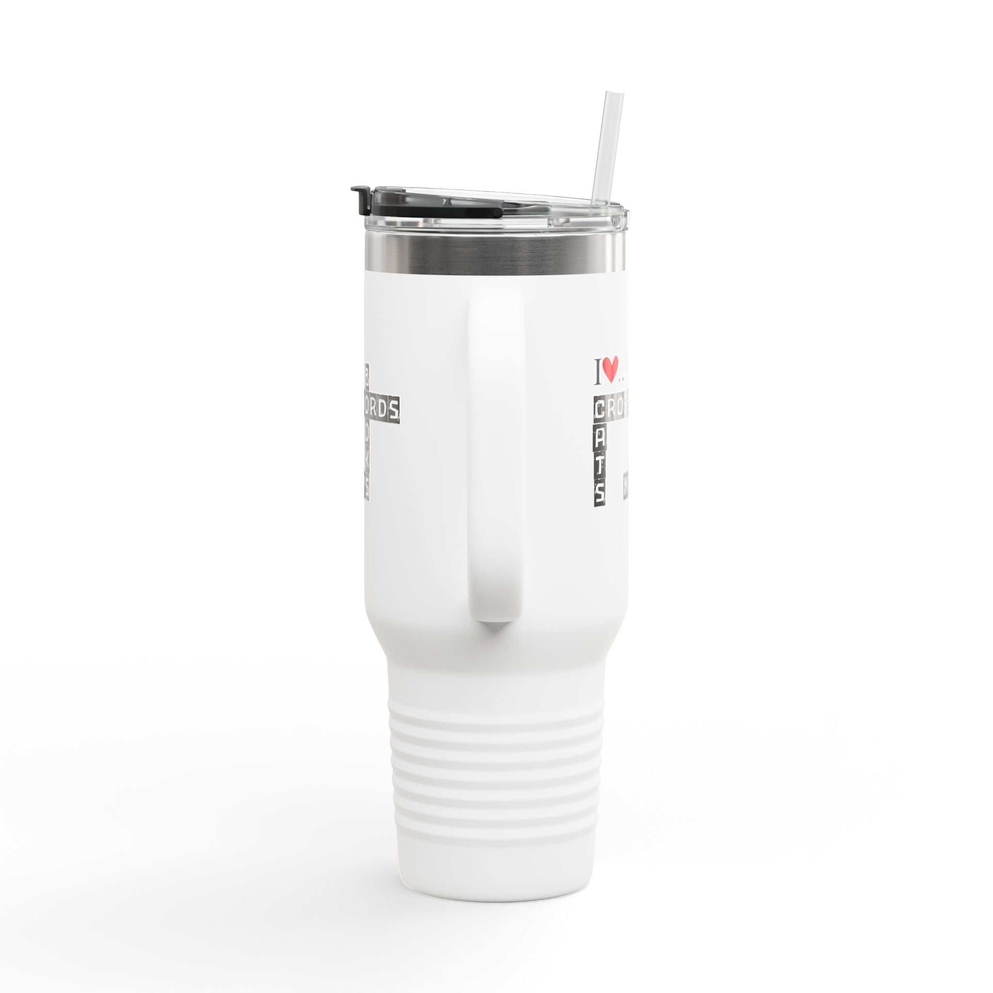 I Love Crosswords Insulated Travel Mug - 40oz Cat Lover Gift - Drinkware, Travel Mugs - EpiAl's Shop