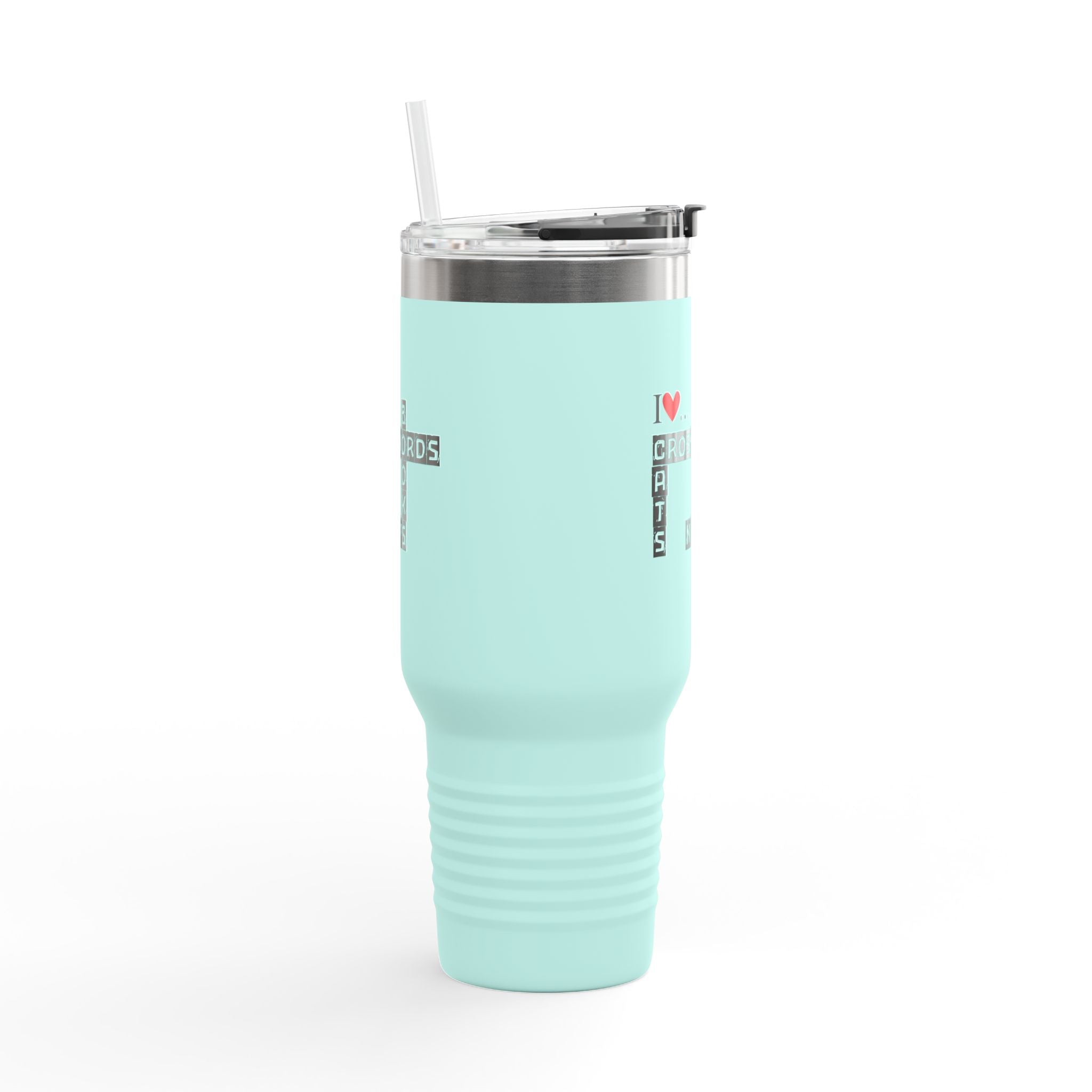 I Love Crosswords Insulated Travel Mug - 40oz Cat Lover Gift - Drinkware, Travel Mugs - EpiAl's Shop