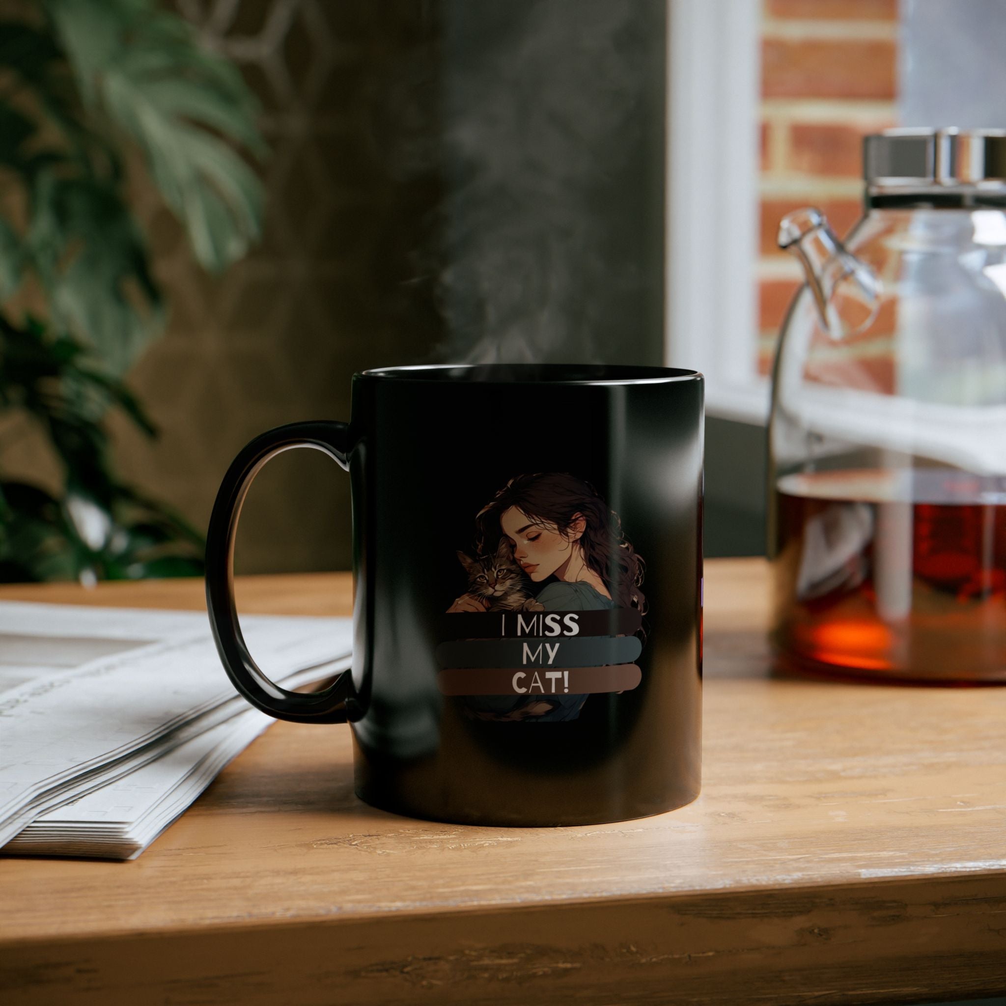 I Miss My Cat Black Mug - Drinkware, Coffee Mugs - EpiAl's Shop