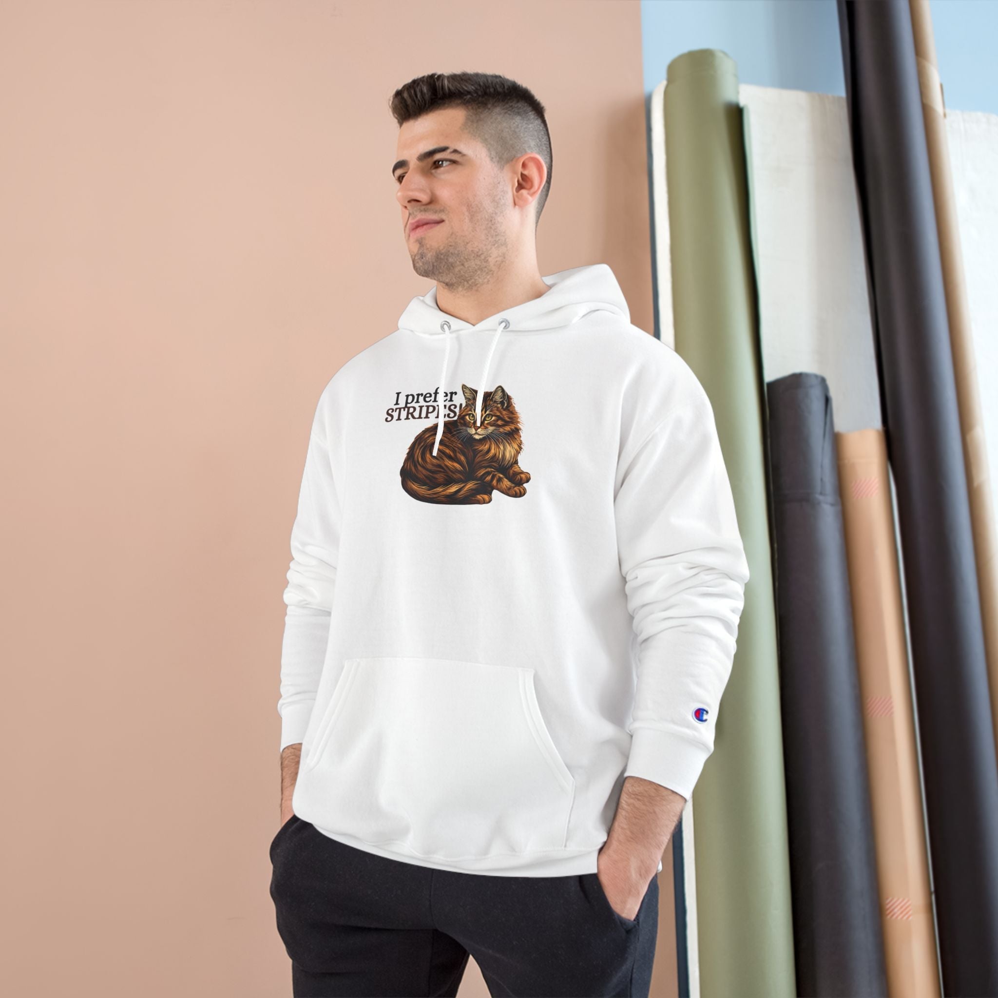 I Prefer Stripes Cat Lover Hoodie - Clothing, Hoodies - EpiAl's Shop
