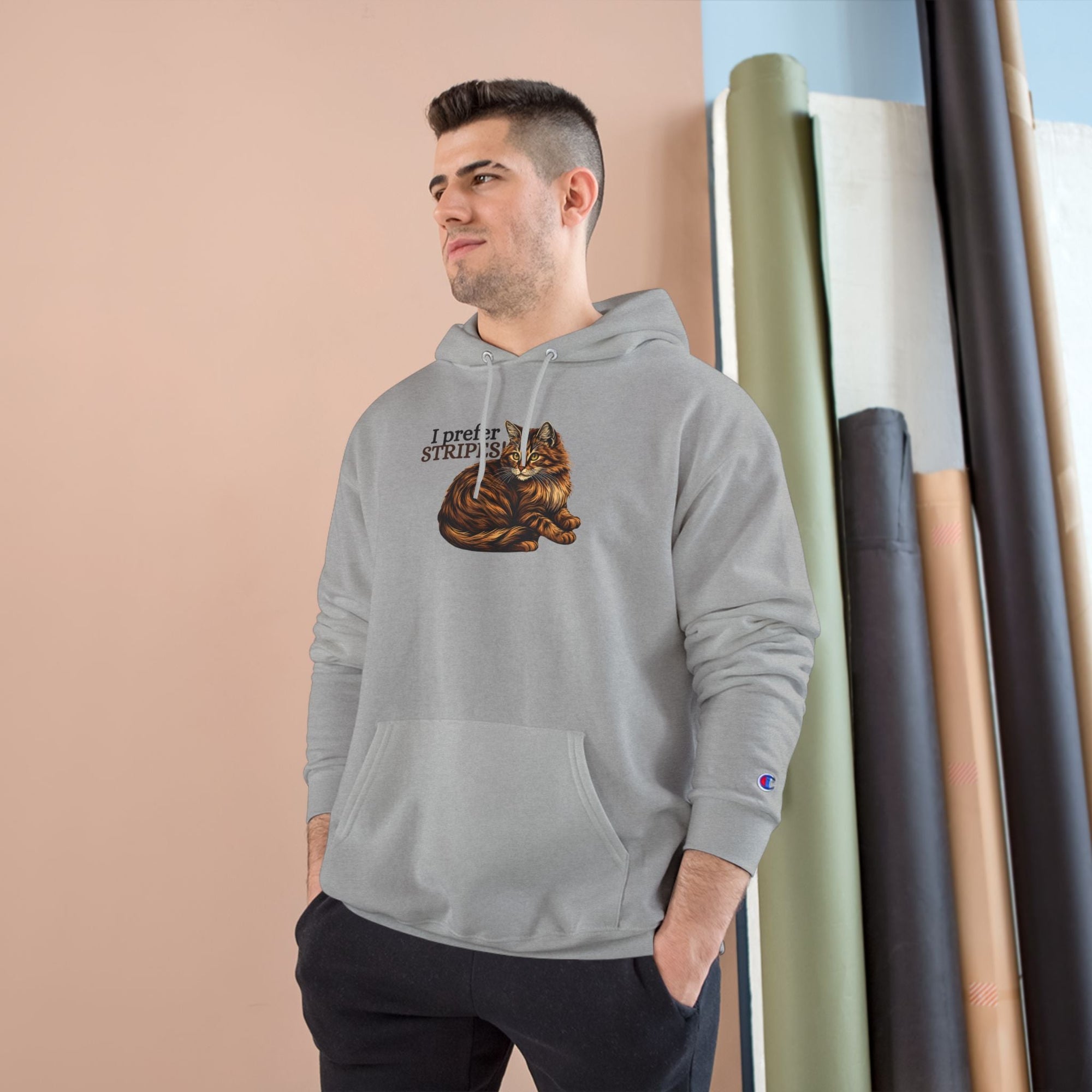 I Prefer Stripes Cat Lover Hoodie - Clothing, Hoodies - EpiAl's Shop