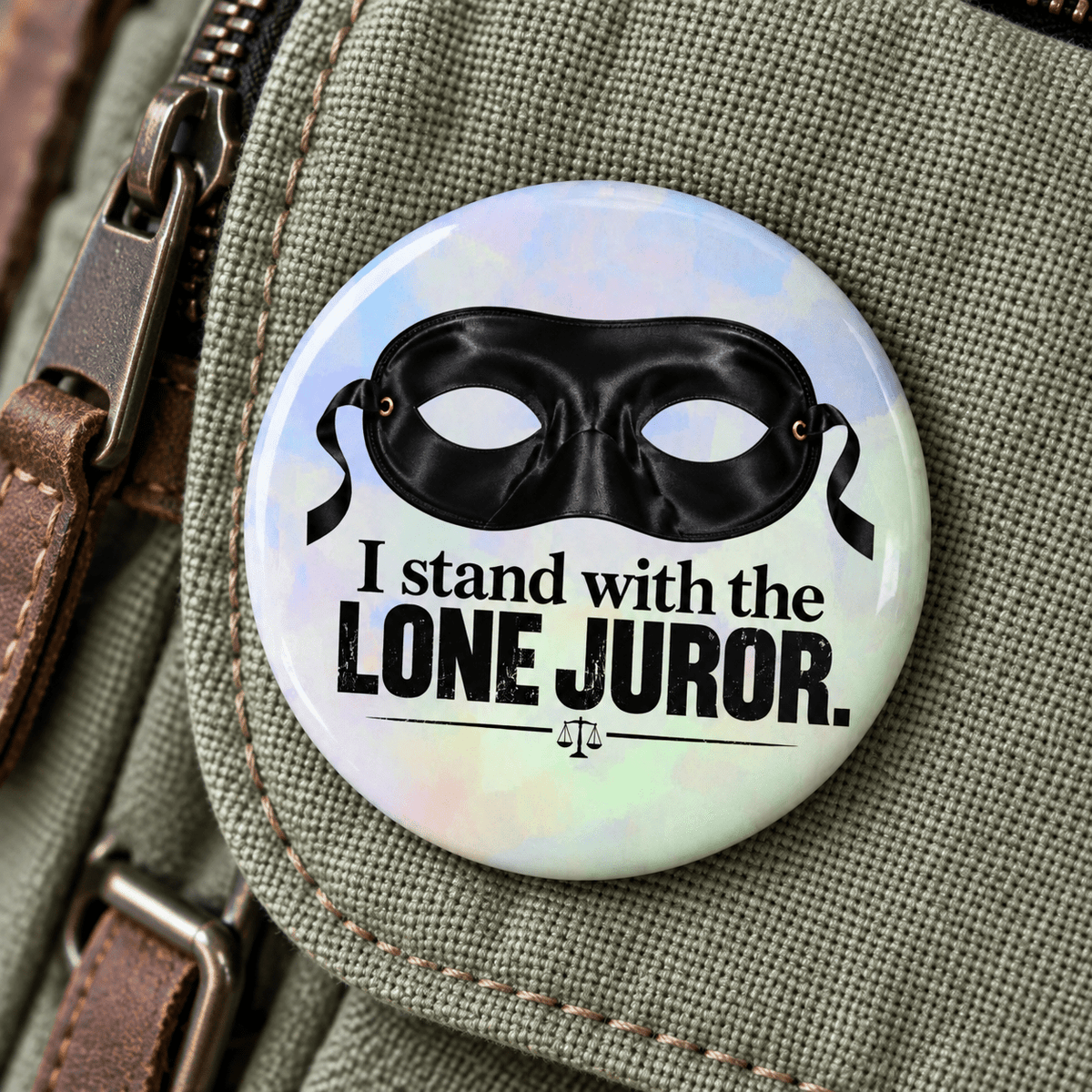 I Stand With the Lone Juror Pin Button — Protest/Support Badge - Buttons, Pinback - EpiAl's Shop