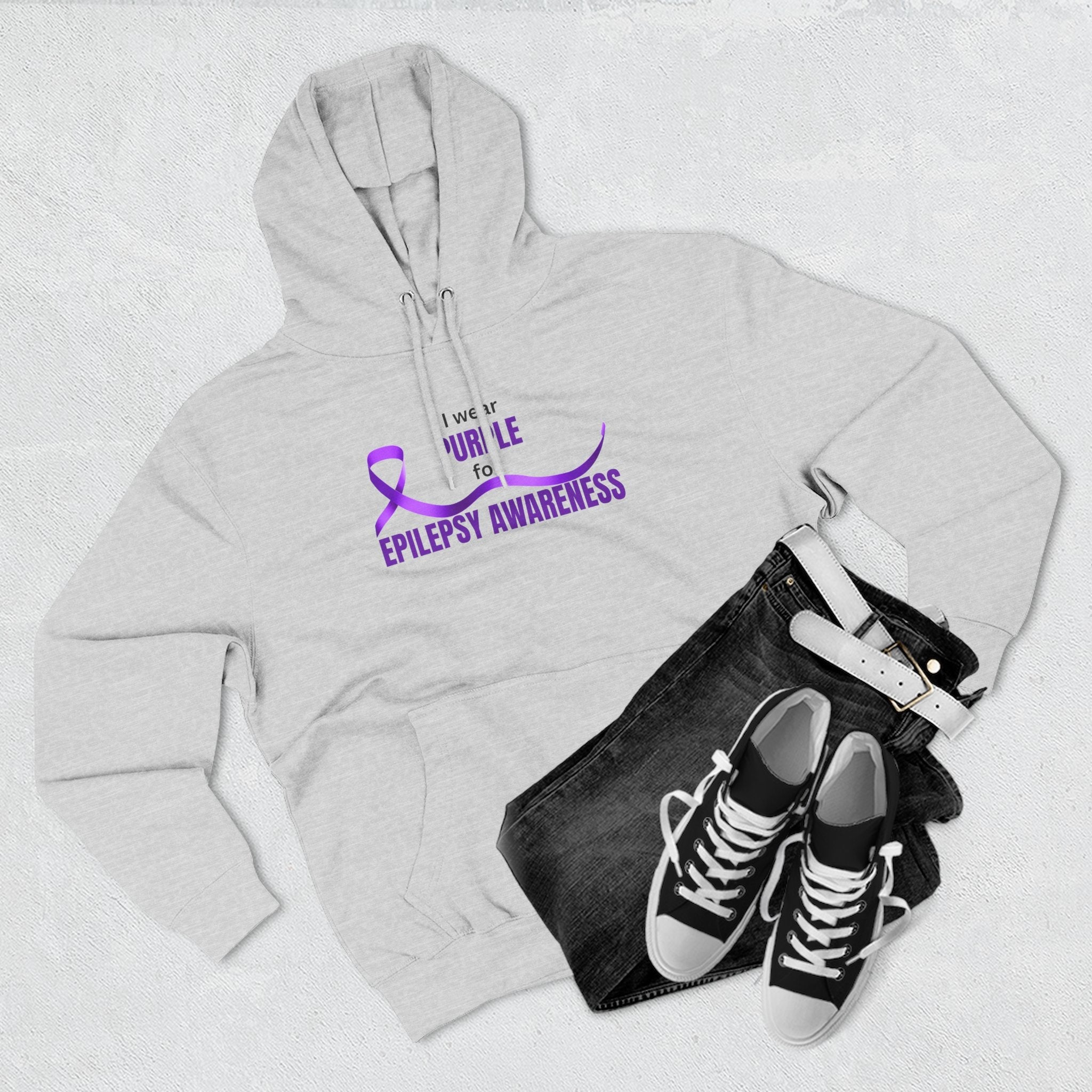 I Wear Purple Epilepsy Awareness Hoodie - Clothing, Hoodies - EpiAl's Shop