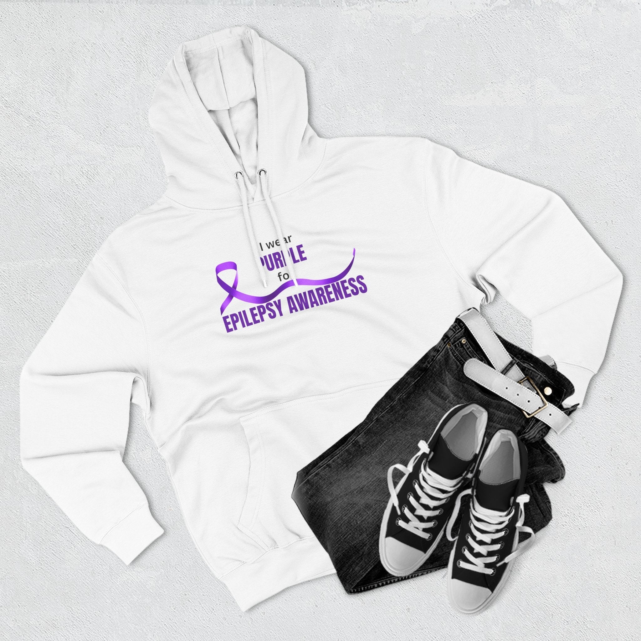 I Wear Purple Epilepsy Awareness Hoodie - Clothing, Hoodies - EpiAl's Shop