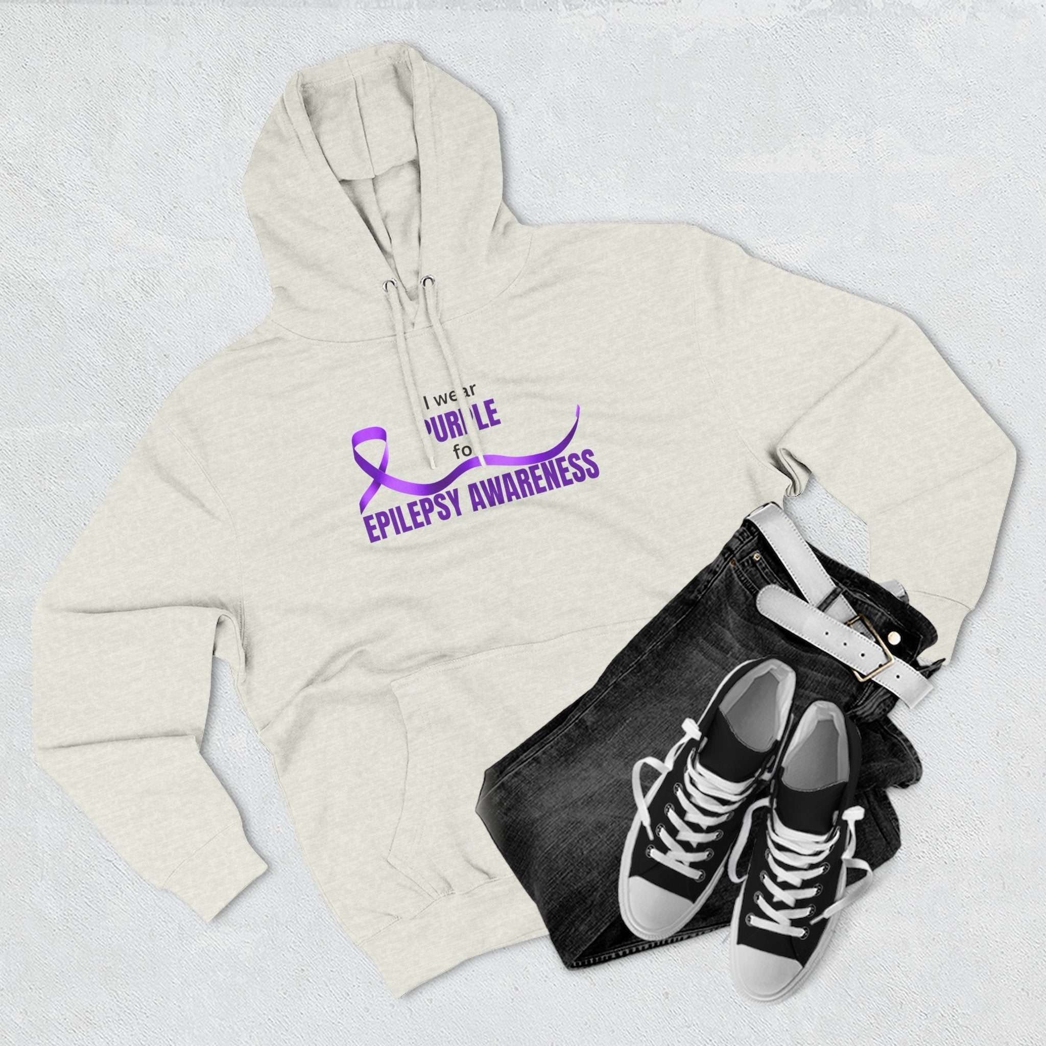 I Wear Purple Epilepsy Awareness Hoodie - Clothing, Hoodies - EpiAl's Shop