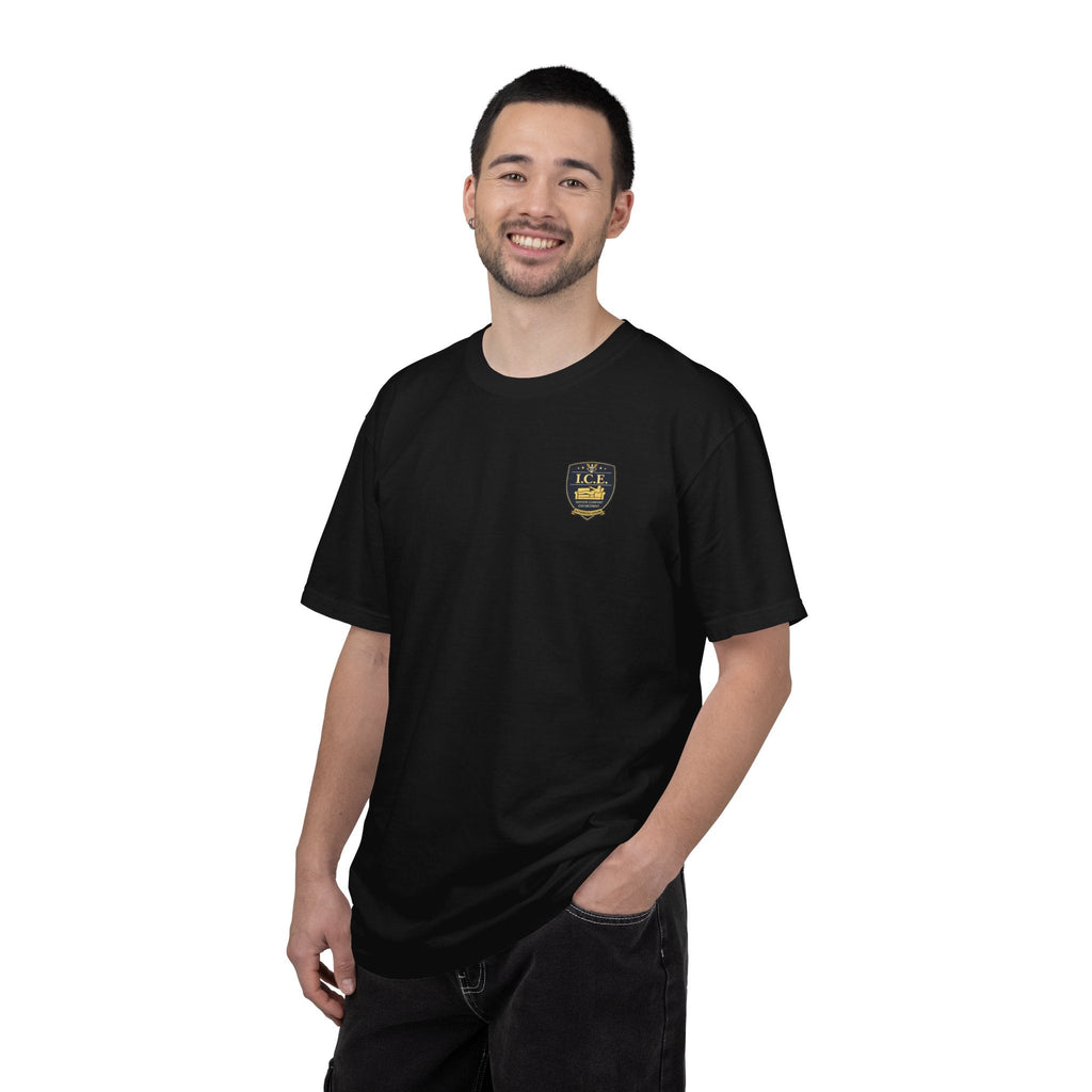 I.C.E. Badge T-Shirt | Institute of Cozy Excellence Parody Tee - Clothing, Unisex, T-Shirts - EpiAl's Shop
