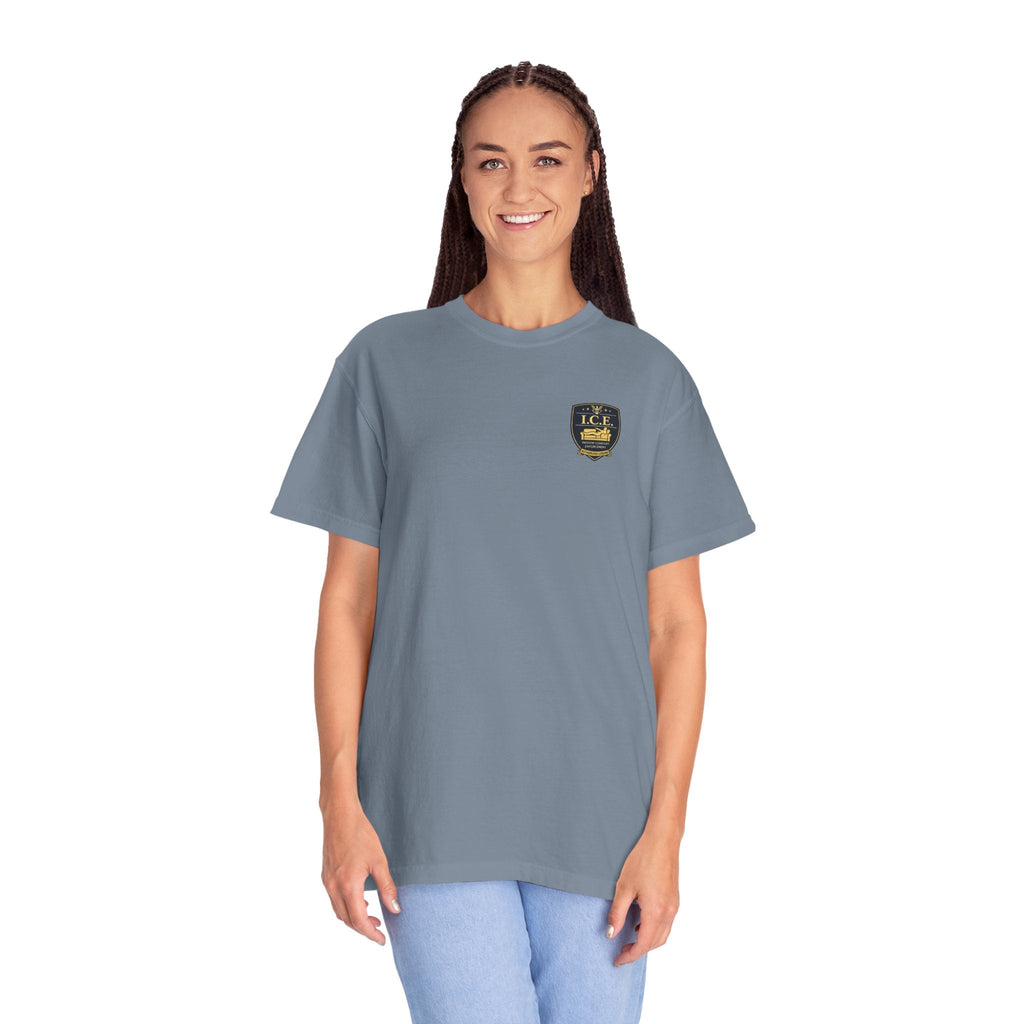 I.C.E. Badge T-Shirt | Institute of Cozy Excellence Parody Tee - Clothing, Unisex, T-Shirts - EpiAl's Shop