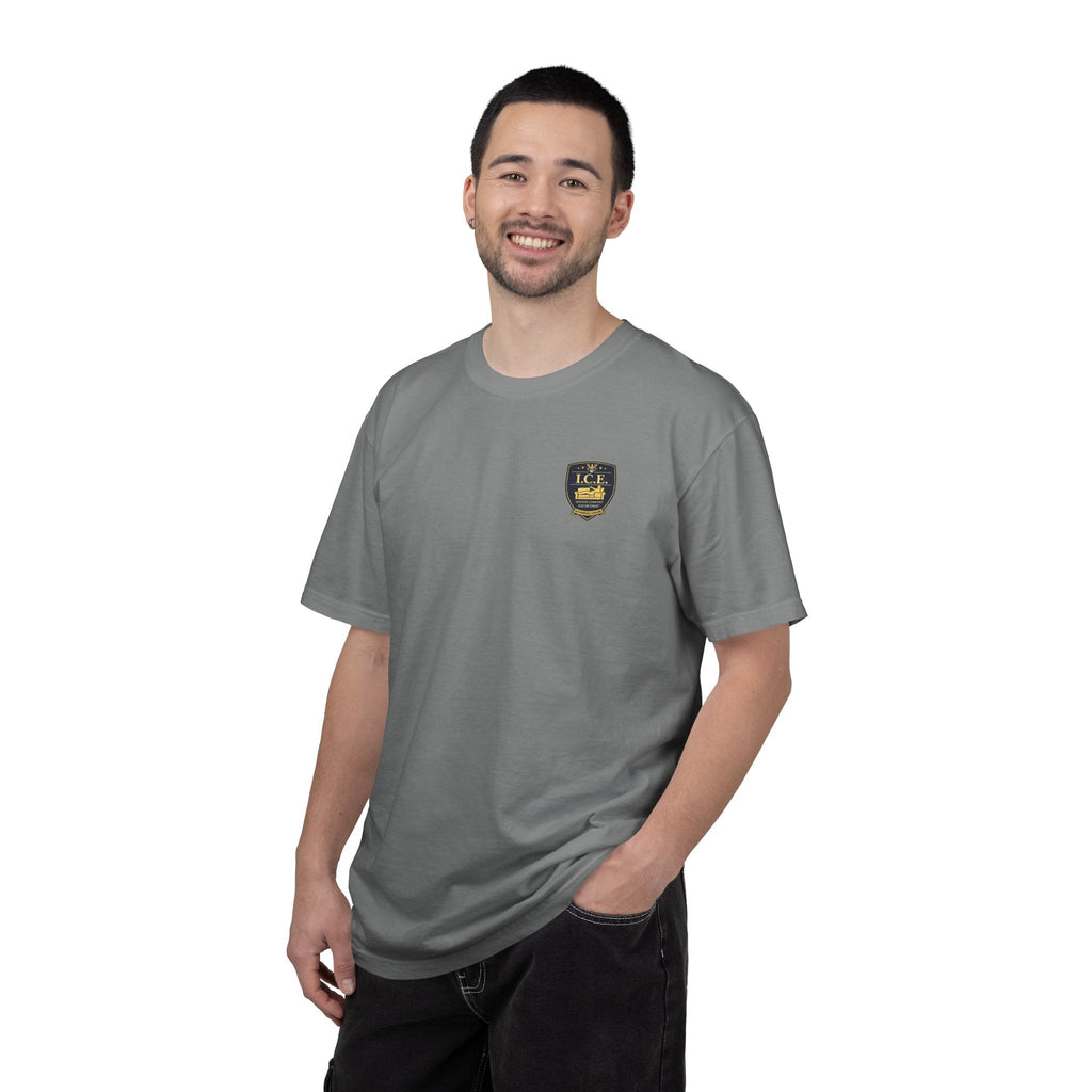 I.C.E. Badge T-Shirt | Institute of Cozy Excellence Parody Tee - Clothing, Unisex, T-Shirts - EpiAl's Shop