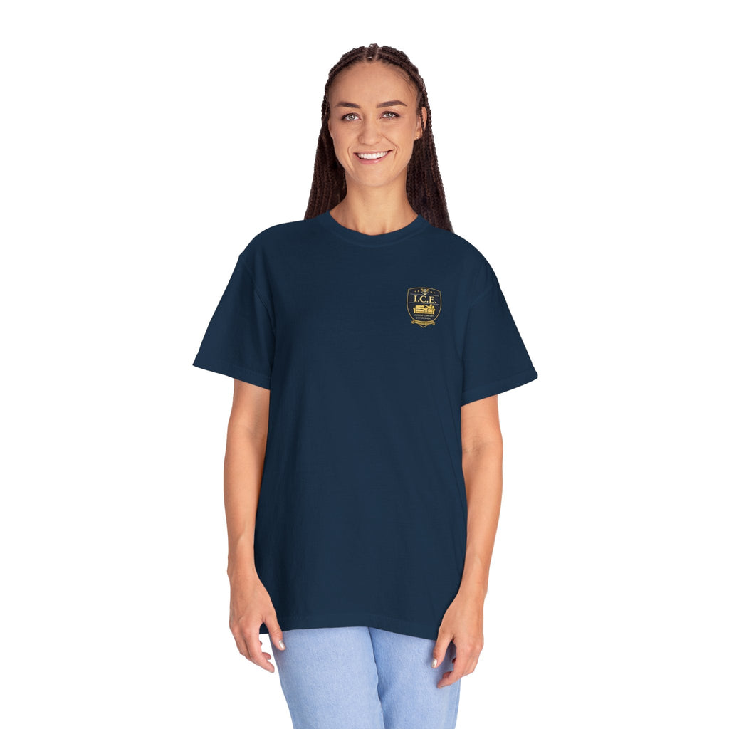 I.C.E. Badge T-Shirt | Institute of Cozy Excellence Parody Tee - Clothing, Unisex, T-Shirts - EpiAl's Shop
