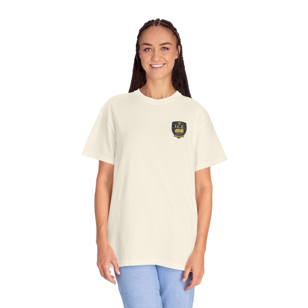 I.C.E. Badge T-Shirt | Institute of Cozy Excellence Parody Tee - Clothing, Unisex, T-Shirts - EpiAl's Shop