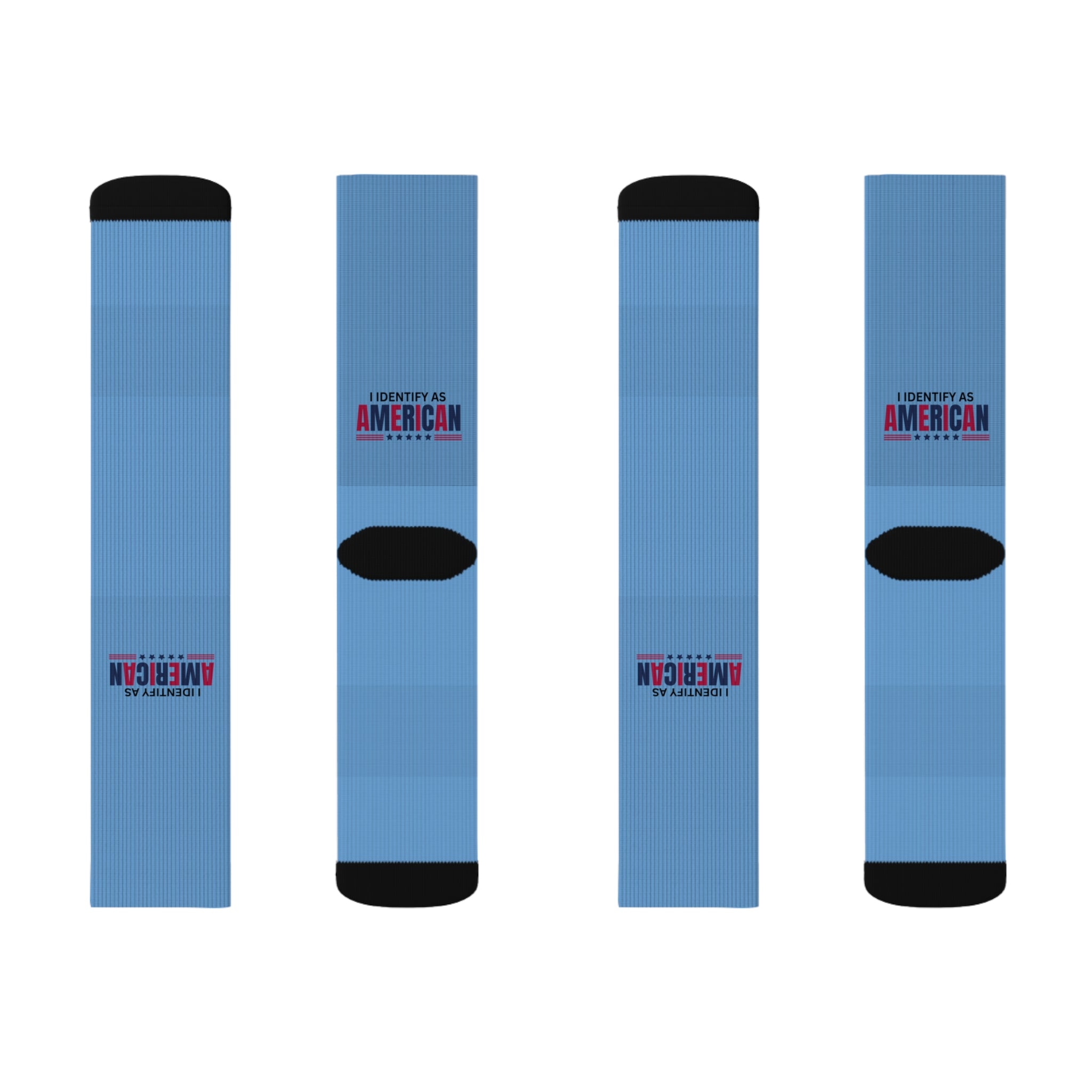 Identifies as American Sublimation Socks - Clothing, Socks - EpiAl's Shop
