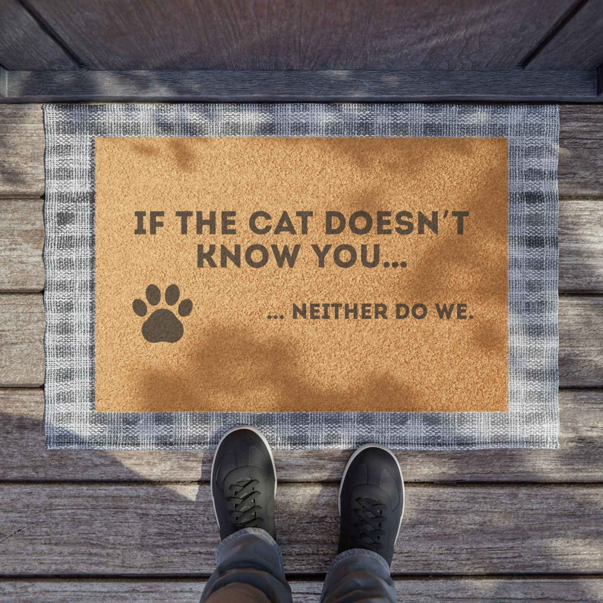 If the Cat Doesn’t Know You, Neither Do We – Welcome Mat - Decor, Rugs, Outdoor - EpiAl's Shop