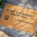 If the Cat Doesn’t Know You, Neither Do We – Welcome Mat - Decor, Rugs, Outdoor - EpiAl's Shop