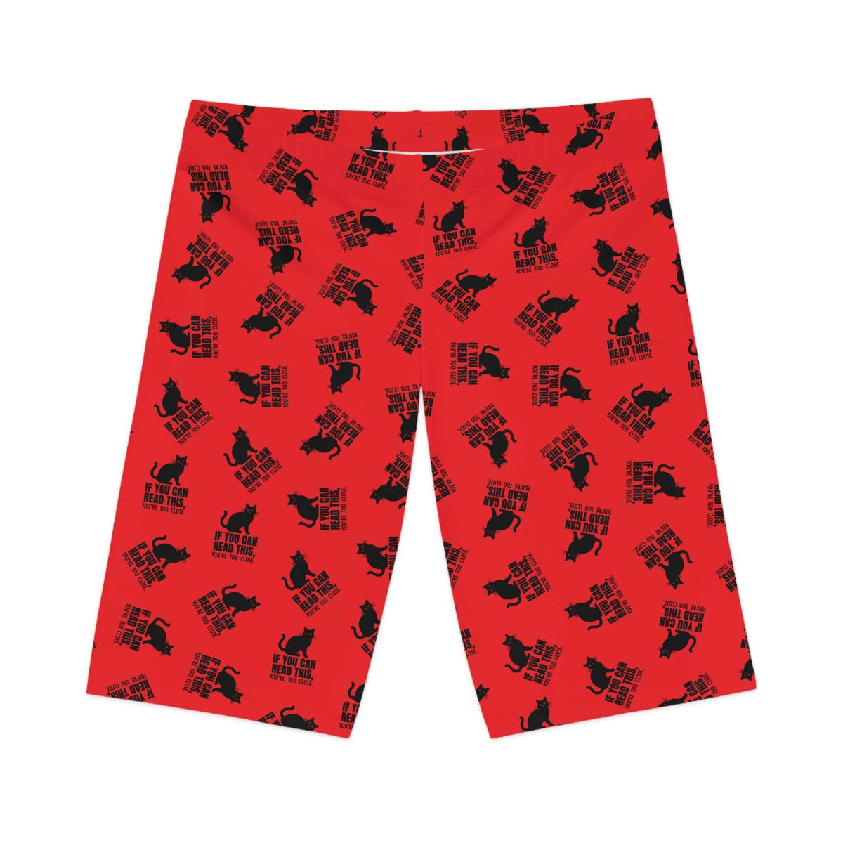 “If You Can Read This” Cat Cycling Shorts – Funny Cat Lover Bike Shorts - Clothing, Unisex, Shorts, Cycling - EpiAl's Shop