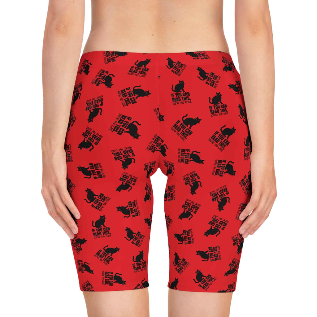 “If You Can Read This” Cat Cycling Shorts – Funny Cat Lover Bike Shorts - Clothing, Unisex, Shorts, Cycling - EpiAl's Shop