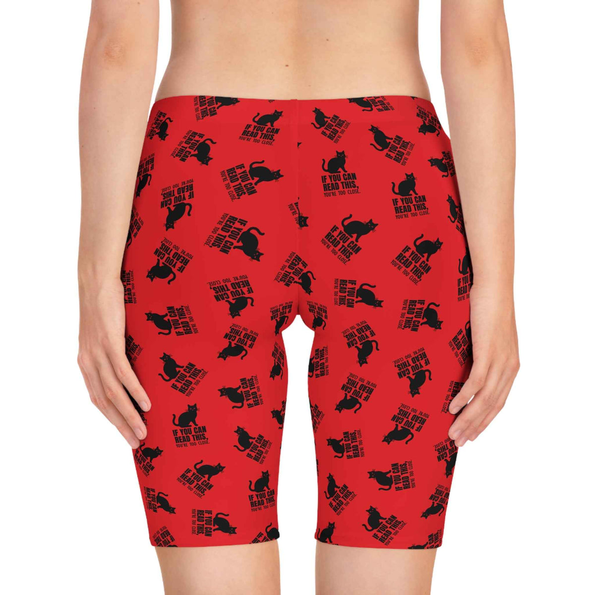 “If You Can Read This” Cat Cycling Shorts – Funny Cat Lover Bike Shorts - Clothing, Unisex, Shorts, Cycling - EpiAl's Shop