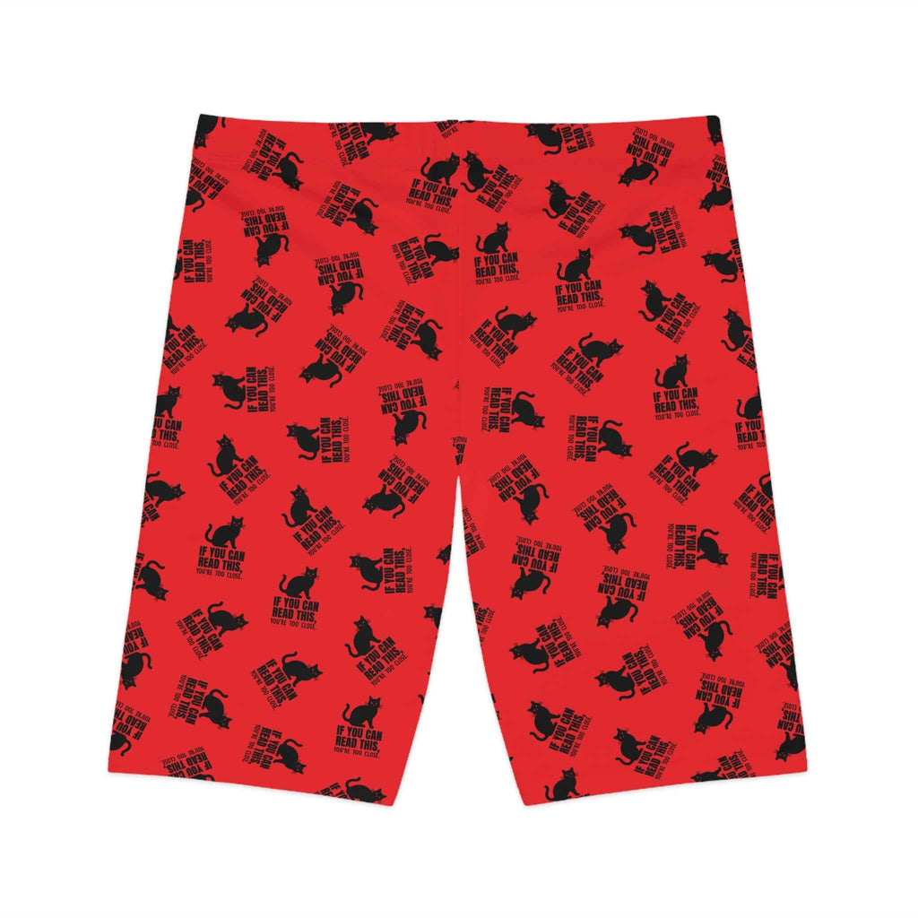 “If You Can Read This” Cat Cycling Shorts – Funny Cat Lover Bike Shorts - Clothing, Unisex, Shorts, Cycling - EpiAl's Shop