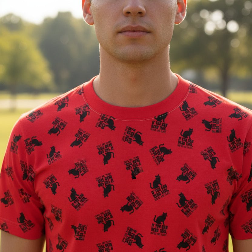 If You Can Read This You’re Too Close – Red All-Over Print Unisex T-Shirt - Clothing, Women, T-Shirts - EpiAl's Shop