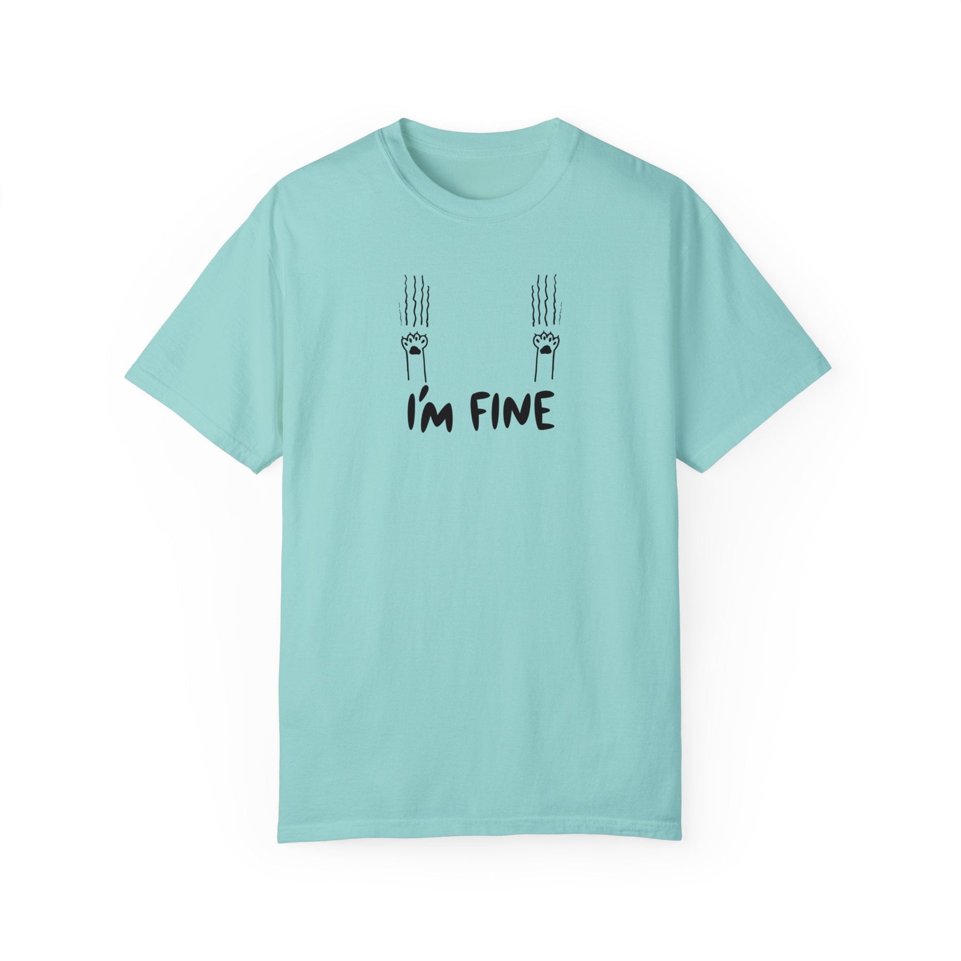 I'm Fine Unisex Garment - Dyed T - shirt - T - Shirt - Epileptic Al’s Shop