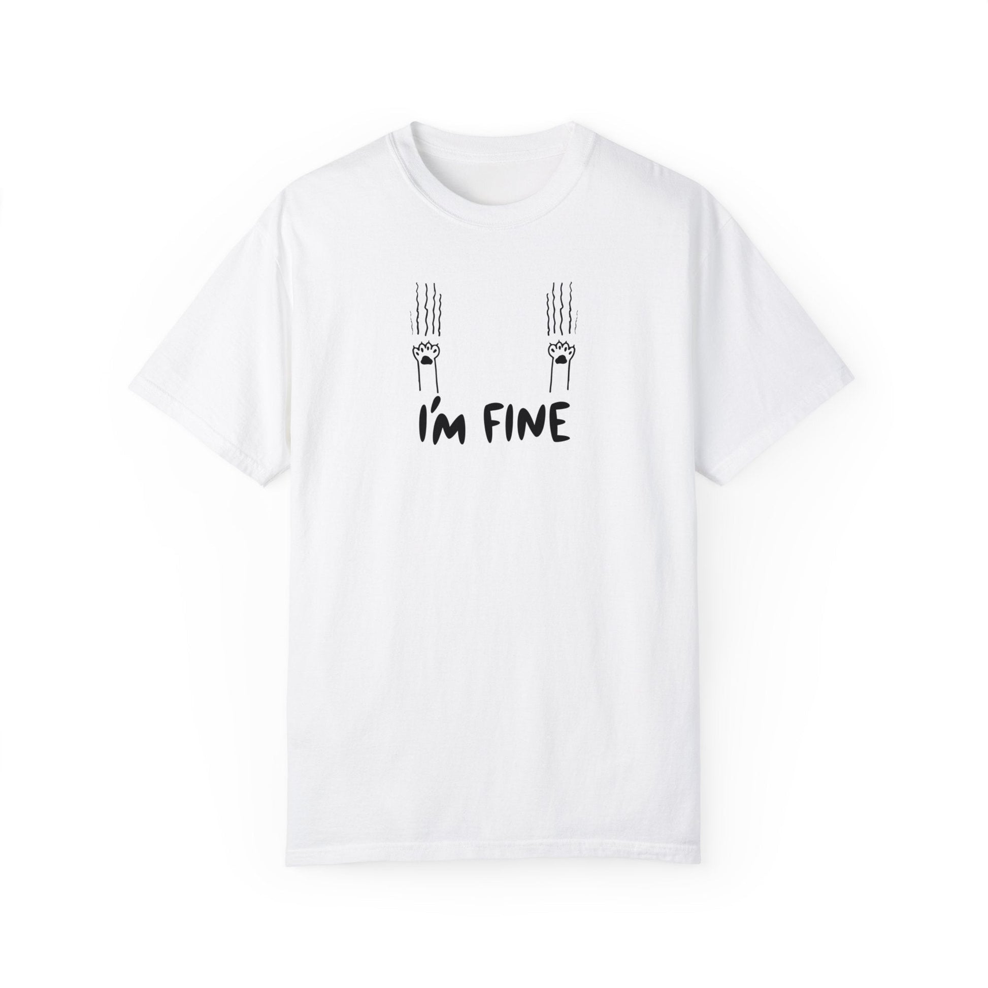 I'm Fine Unisex Garment - Dyed T - shirt - T - Shirt - Epileptic Al’s Shop