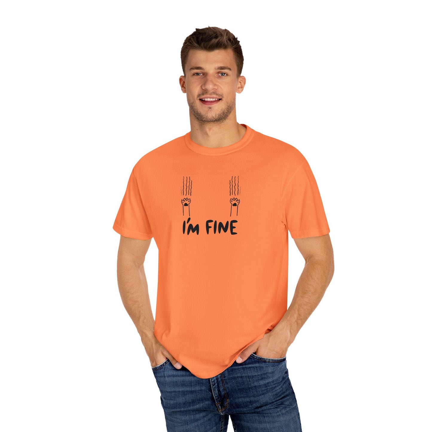 I'm Fine Unisex Garment - Dyed T - shirt - T - Shirt - Epileptic Al’s Shop