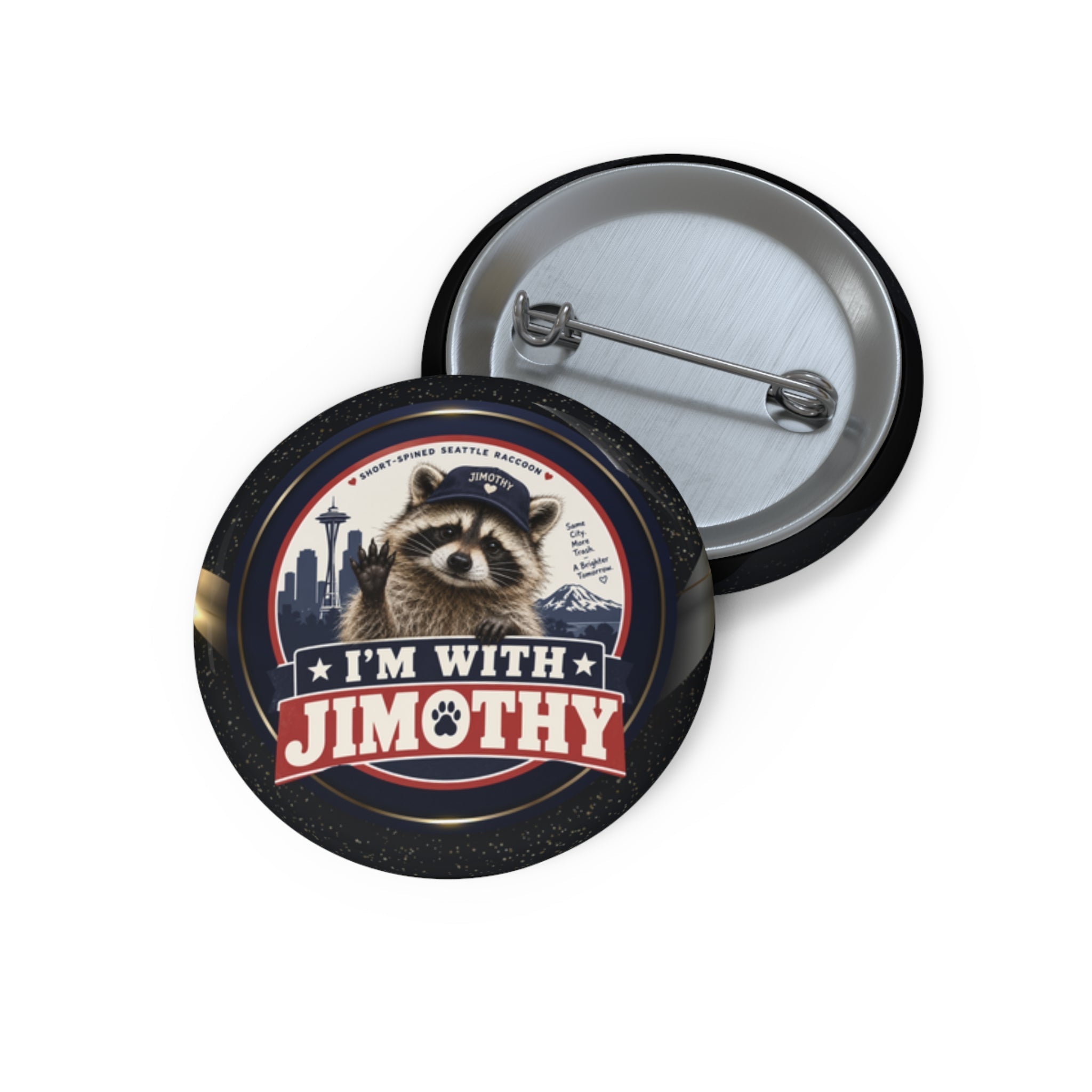 I’m With Jimothy Raccoon Pinback Button - Buttons, Pinback - EpiAl's Shop