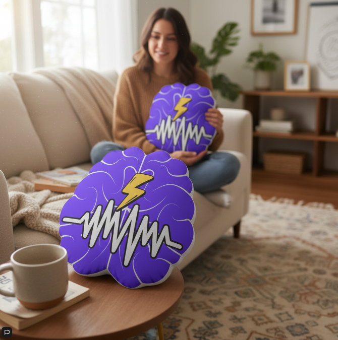 Controlled Chaos Pillow – Neurostrong Statement Cushion