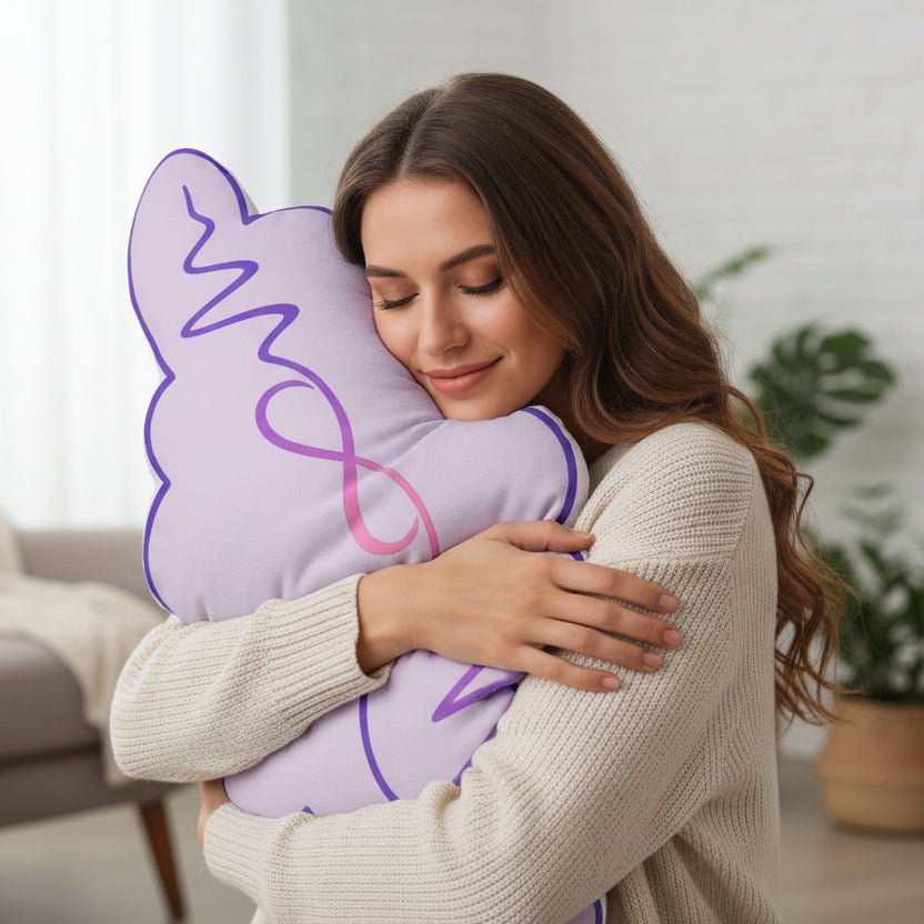 In My Own Frequency Shaped Pillow — Steady Signal, Infinite Strength - Decor, Pillows, Shaped - EpiAl's Shop