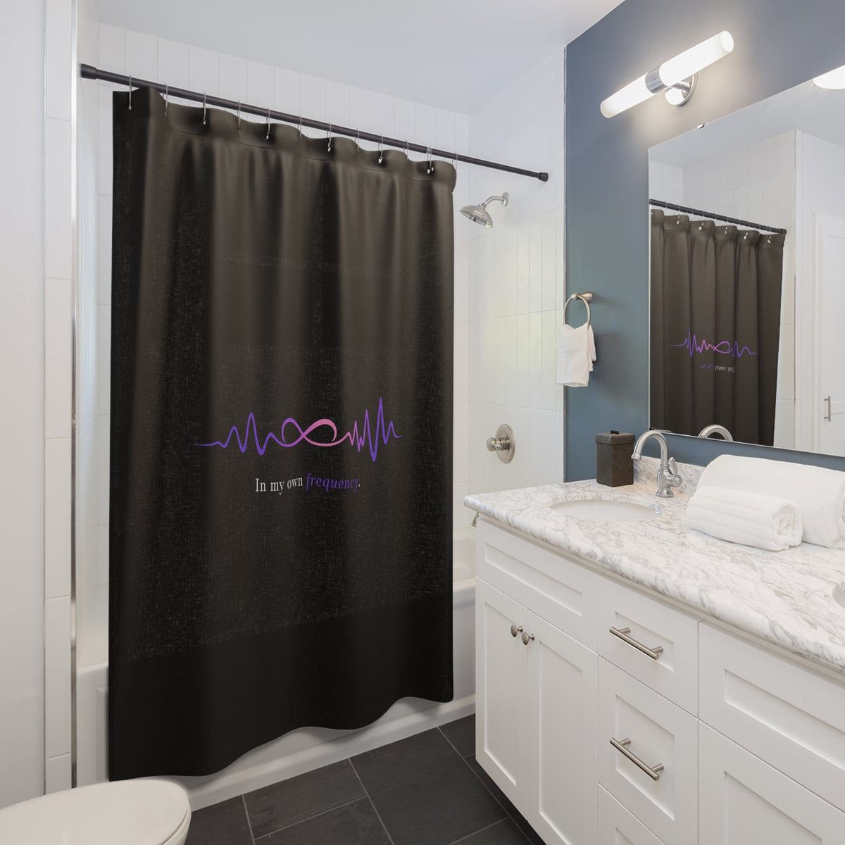In My Own Frequency Shower Curtain - Decor, Jewelry Boxes - EpiAl's Shop