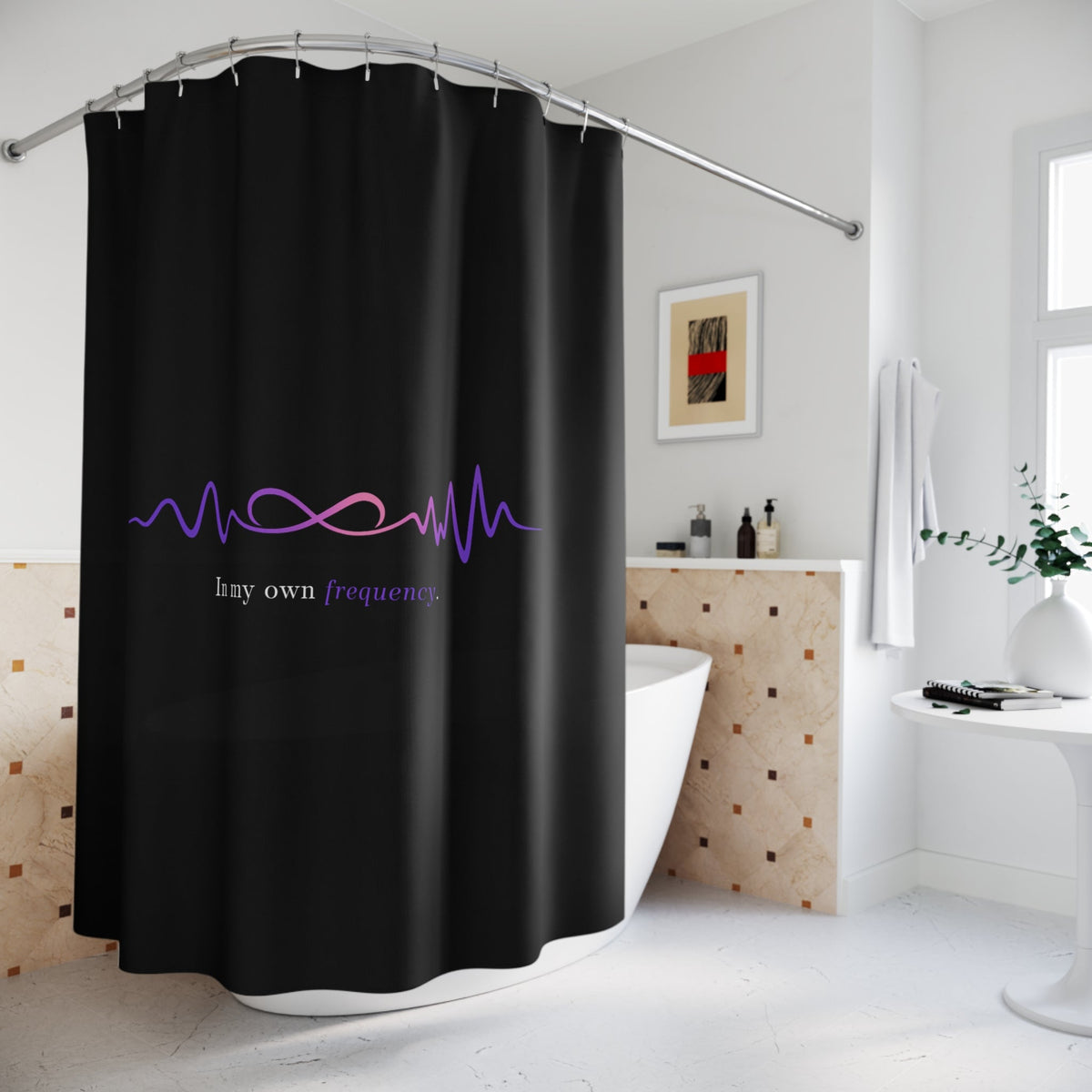 In My Own Frequency Shower Curtain - Decor, Jewelry Boxes - EpiAl's Shop