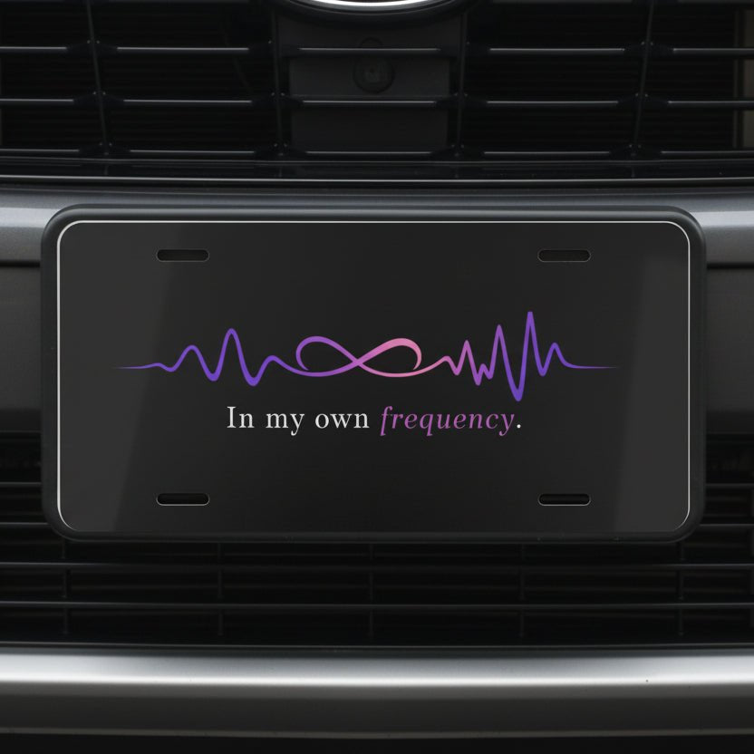 In My Own Frequency Vanity Car Tag – Epilepsy Awareness License Plate - Vehicle License Plates/Tags - EpiAl's Shop