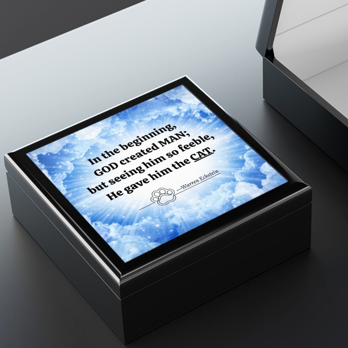 In the Beginning Cat Lover Jewelry Box - Decor, Bedroom, Jewelry Boxes - EpiAl's Shop