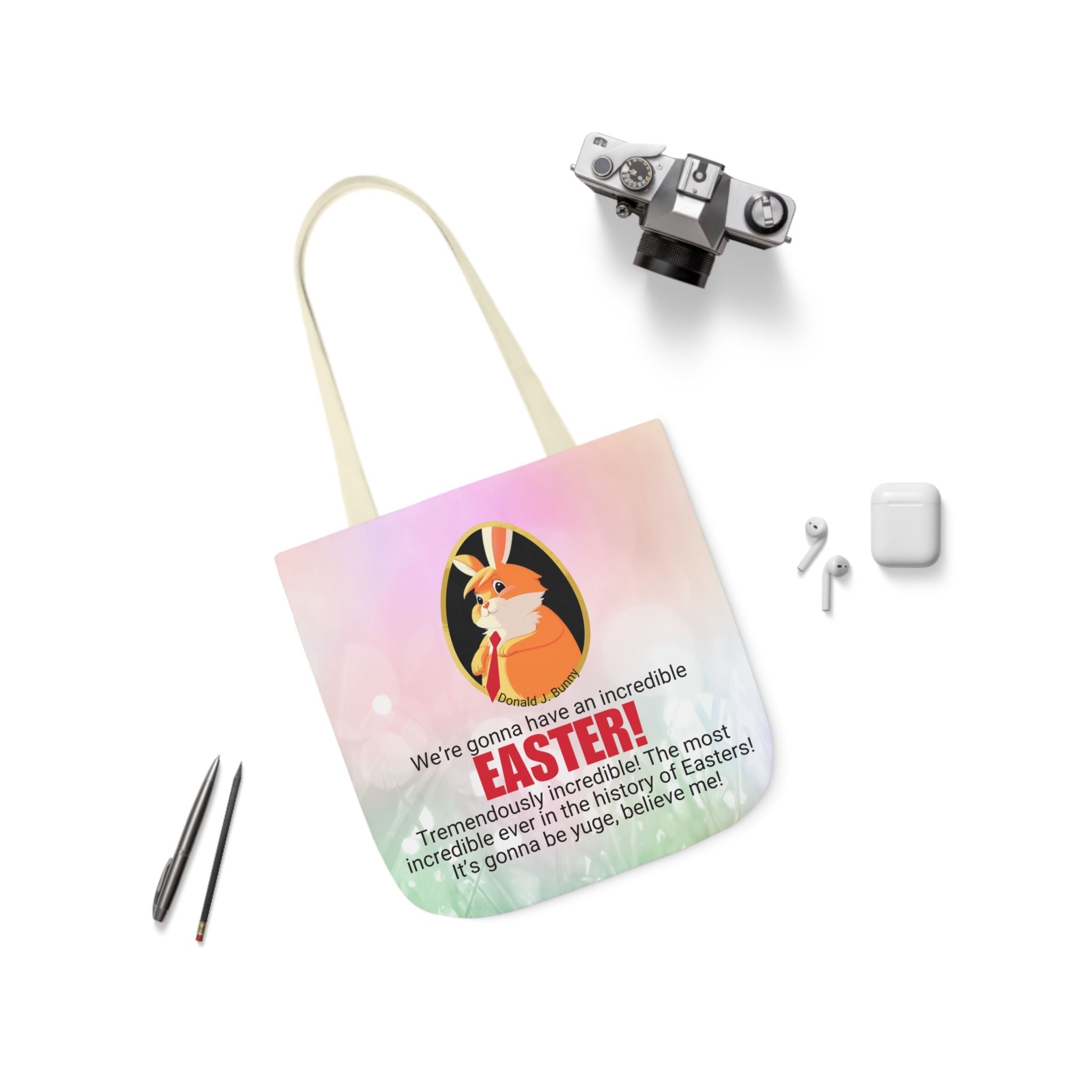 Incredible Easter Canvas Tote Bag - 5 - Color Straps - Bags, Tote - EpiAl's Shop
